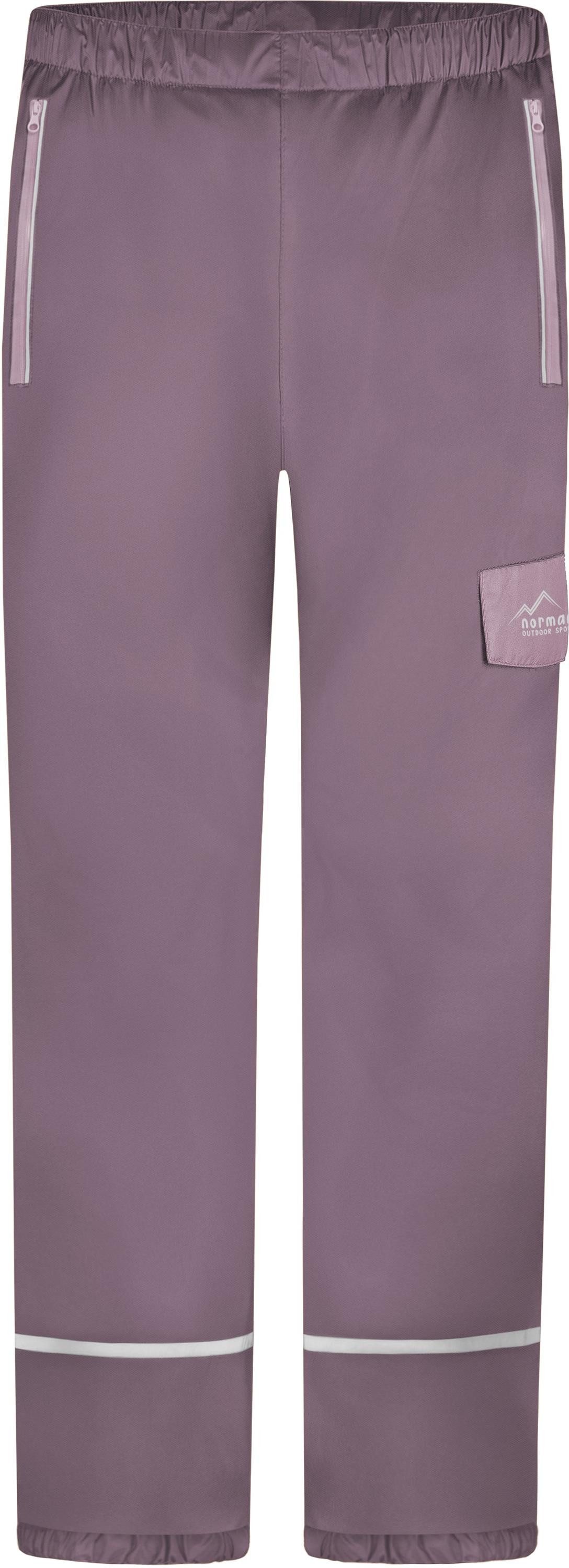 normani Regenhose Kinder Regenhose Shalalth Wasserdichte Winterhose Matschhose mit Reißverschlusstaschen