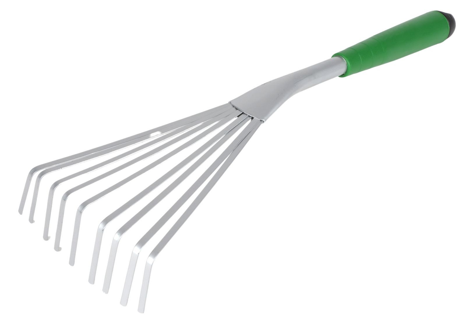 BURI Gartenrechen Kleinrechen mit Kunststoffgriff 41,5cm Fächerrechen Handrechen Harke