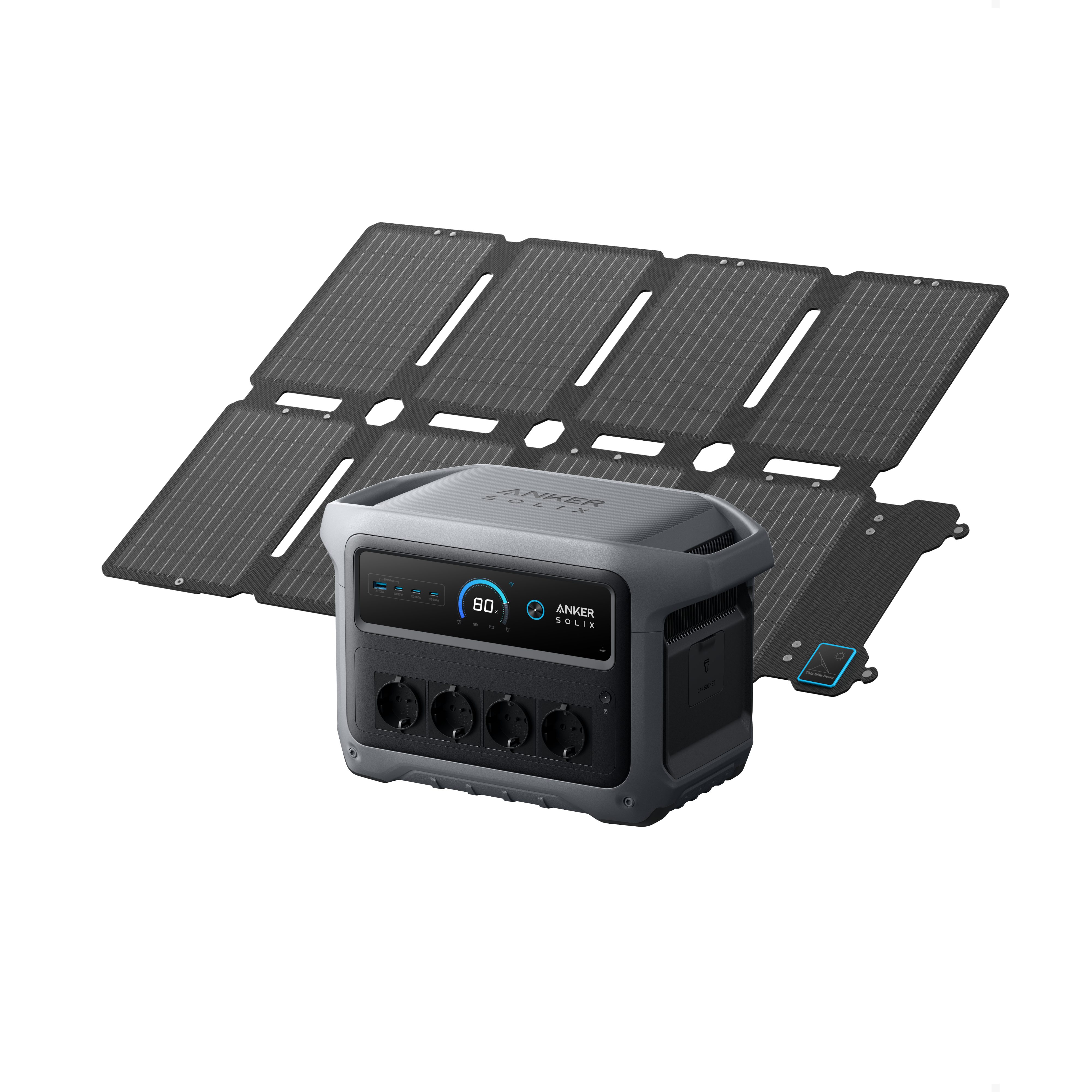 Anker Stromerzeuger C1000 Gen 2 Tragbare Powerstation mit wasserfester Tragetasche, 2 in kW, (2-tlg) von Anker