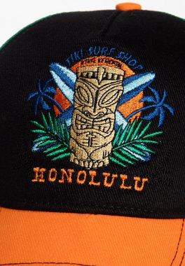 KingKerosin Trucker Cap Honolulu mit Tiki-Motiv
