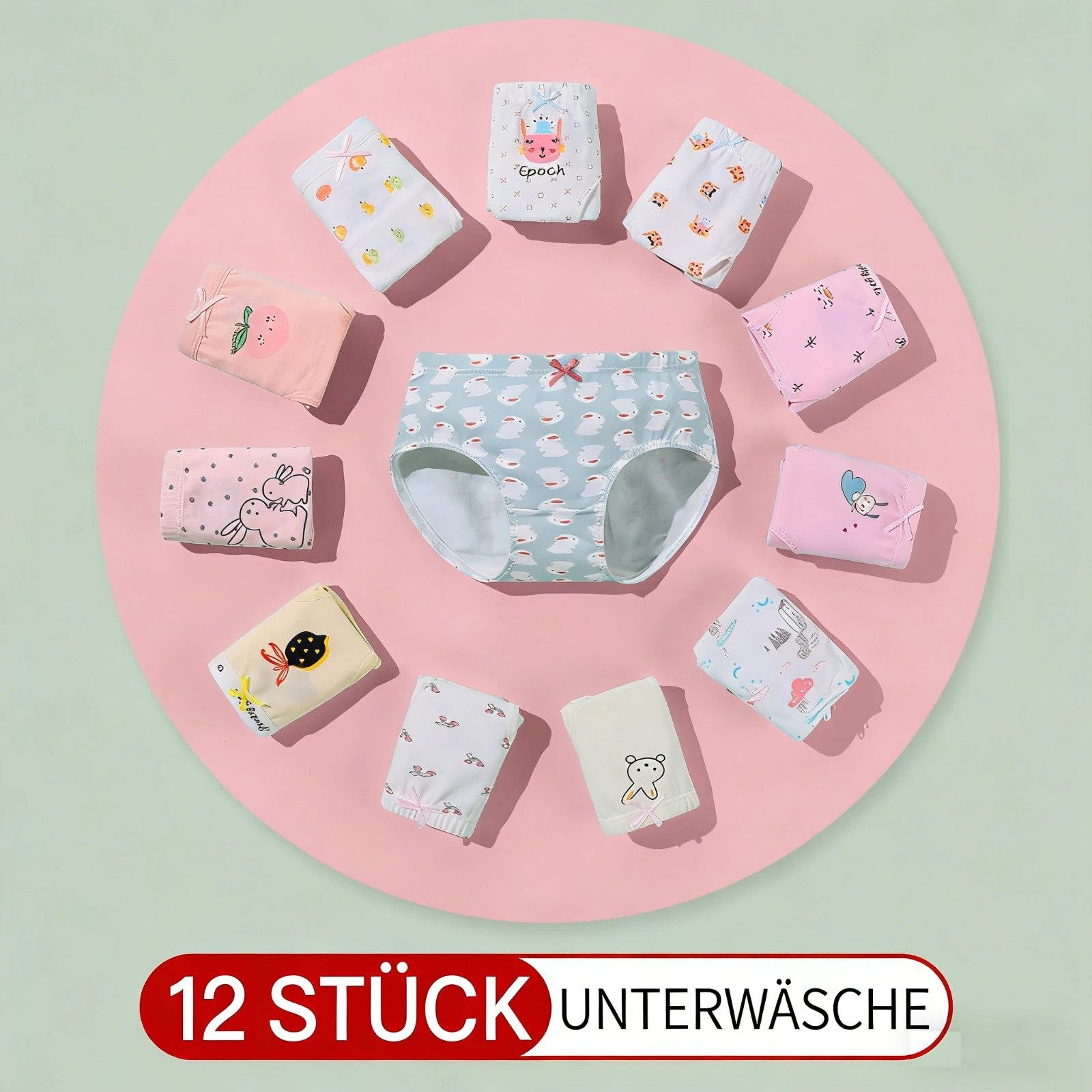 Bundviel Hosenunterrock 12 Mädchen Slips Unterhosen Panty Kinder Baumwolle Hipster Schlüpfer (12-St)
