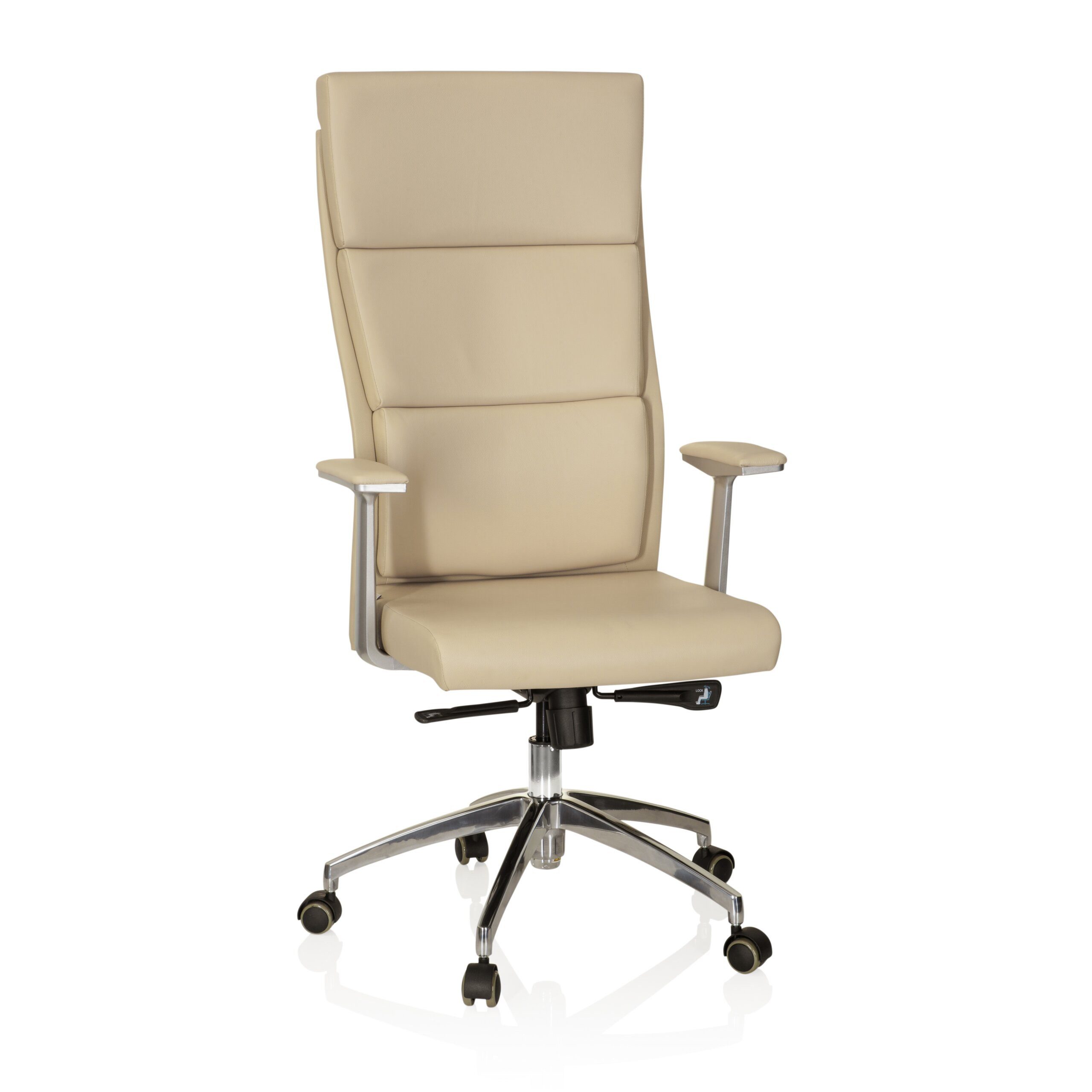 hjh OFFICE Drehstuhl Luxus Chefsessel Monza 20 Leder mit Armlehnen (1 St), Profi Bürostuhl Schreibtischstuhl ergonomisch