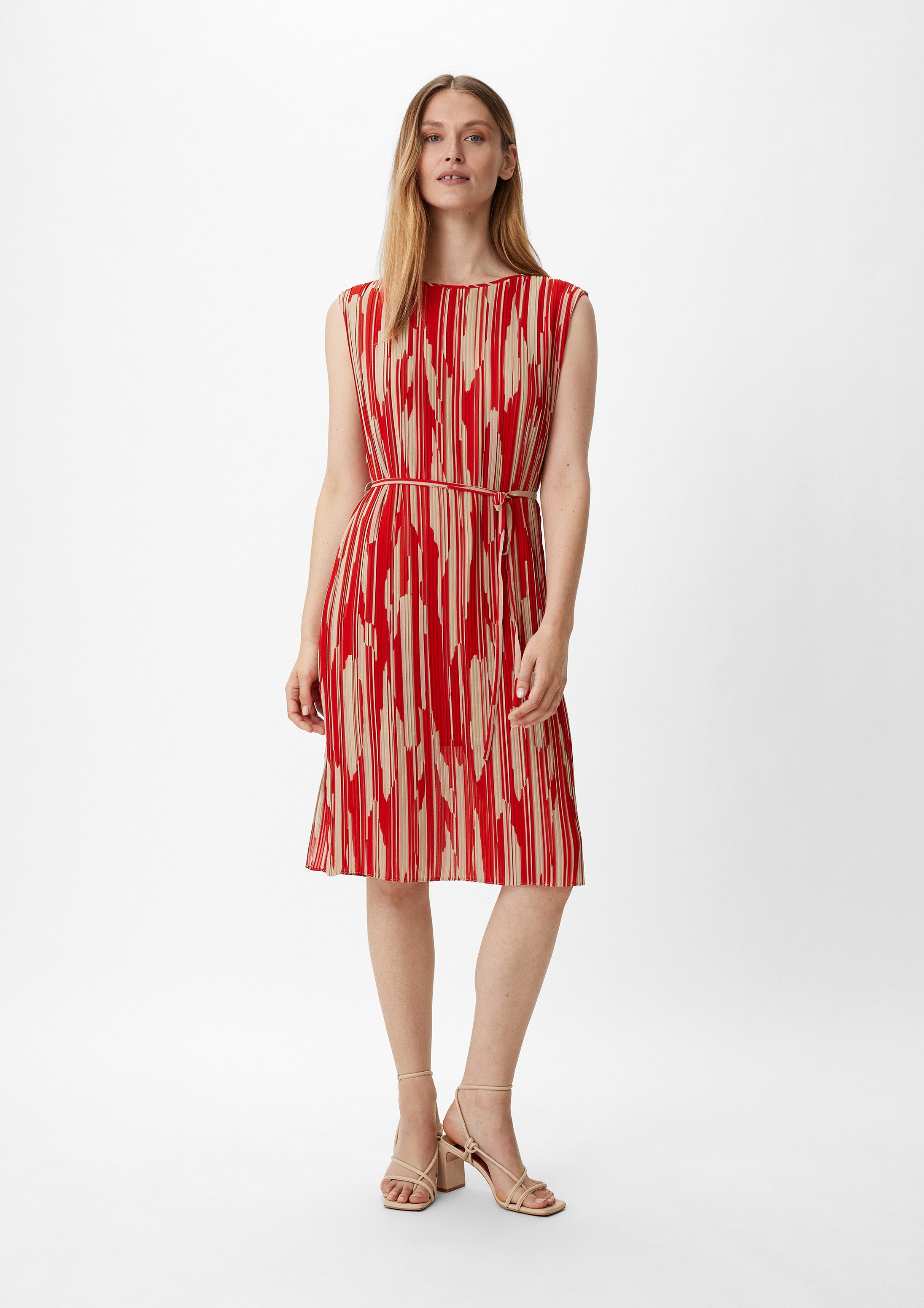 comma Minikleid Kleid Chiffonkleid mit Plisseefalten