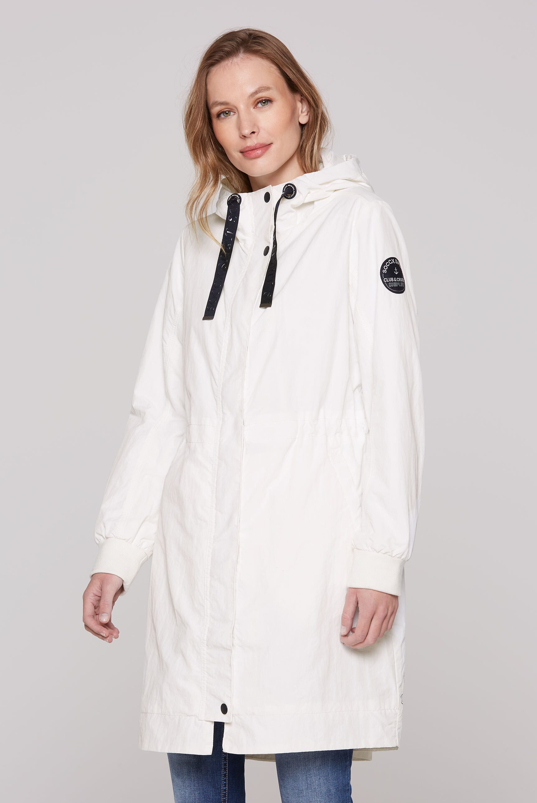 SOCCX Parka mit Rippbündchen im Ärmel günstig online kaufen