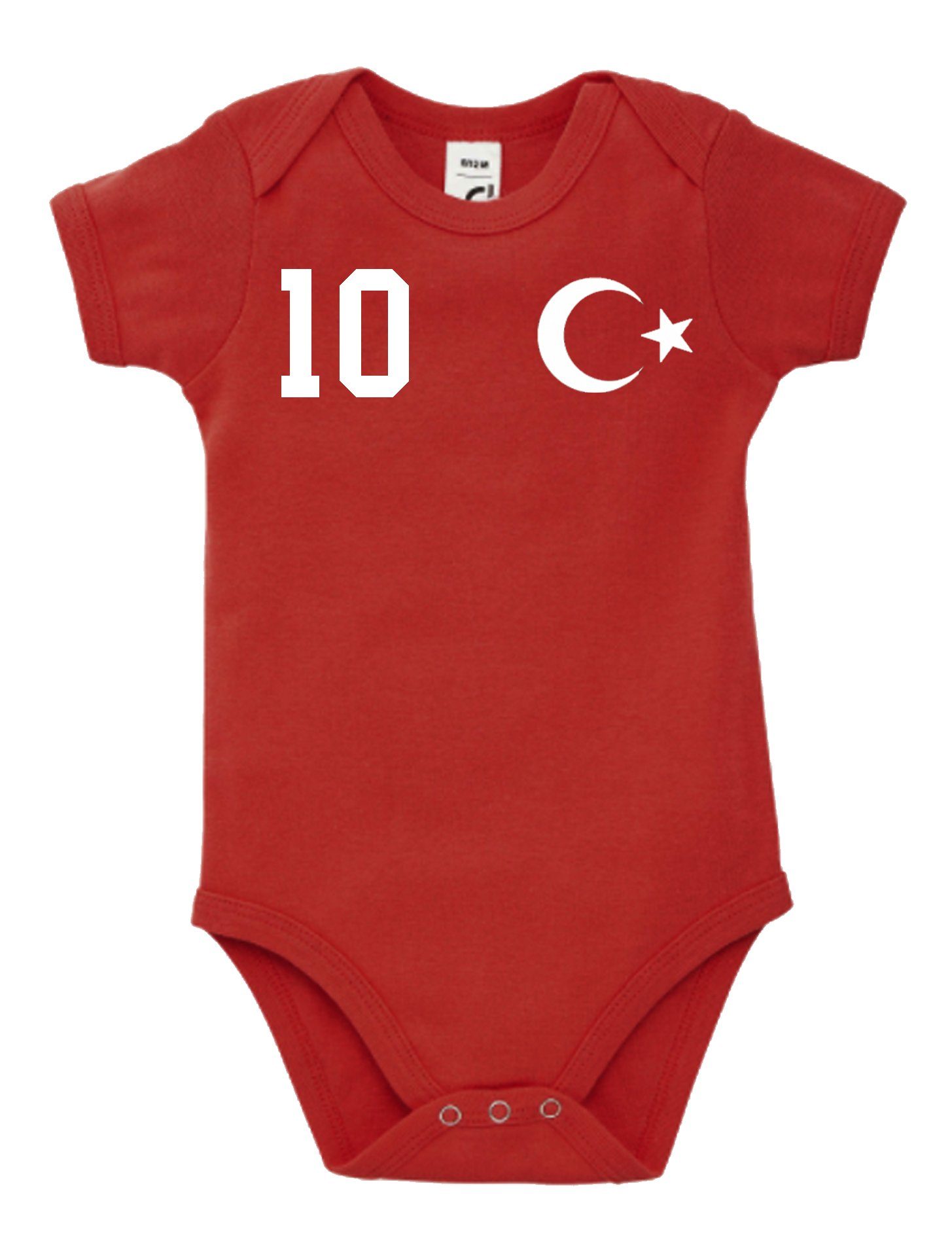 Youth Designz Kurzarmbody Türkei Kinder Baby Body Strampler mit trendigem Motiv Rot