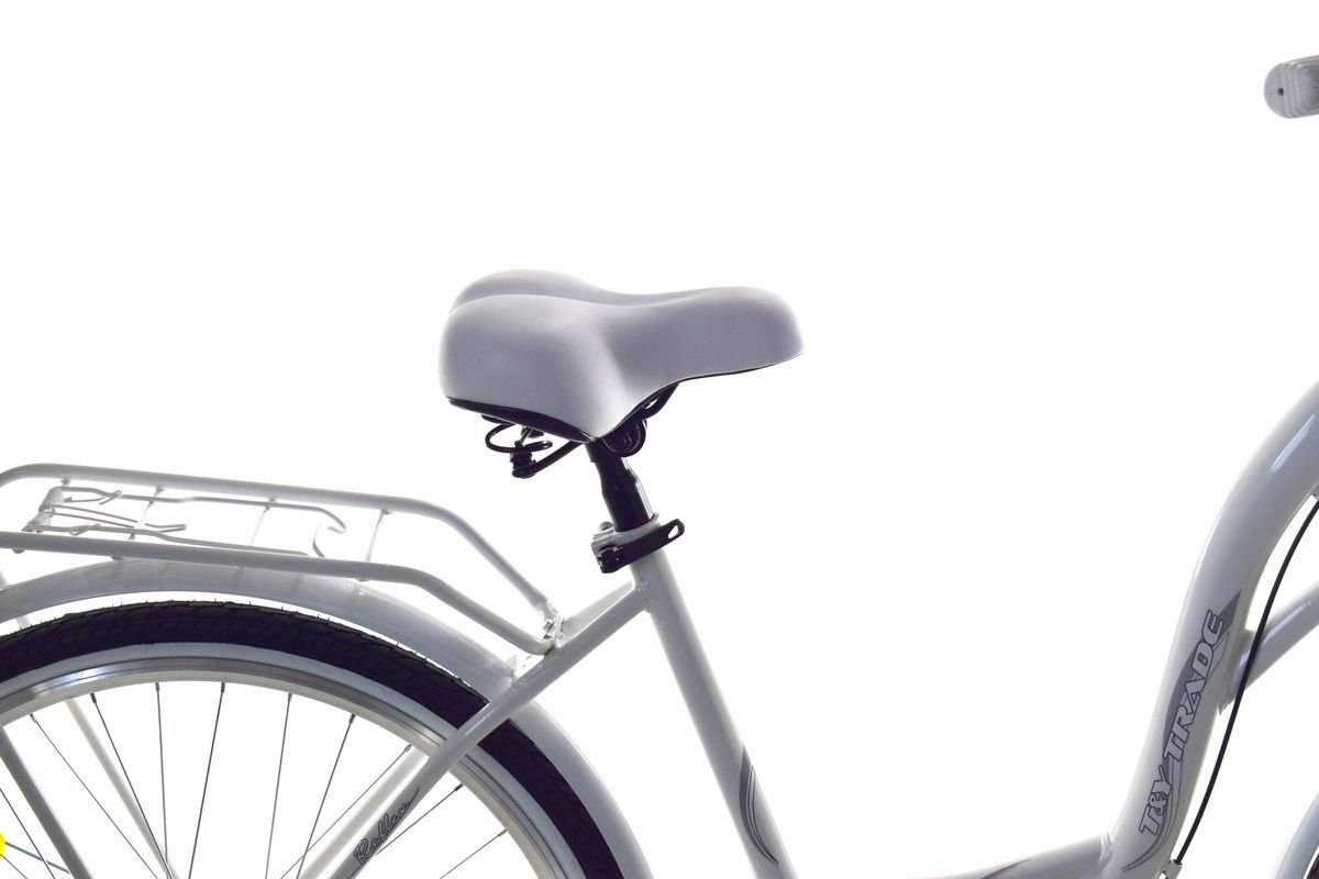 T&Y Trade City Bike 26 Inch Girls Women's City Bicycle 3-Speed ​​Nexus Reflex White, 3-Speed ​​Shimano, Hub Gears, Coaster Brake, Luggage Rack, Lights, 3 Nexus Speed, Kickstand, Basket