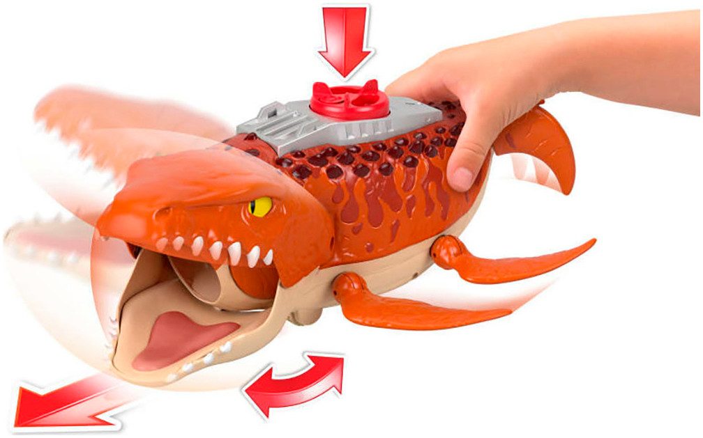 Fisher-Price® Spielfigur Imaginext Jurassic World, Rebirth, Schnapp Mosasaurus, mit Soundeffekten und Bewegungsmechanismen