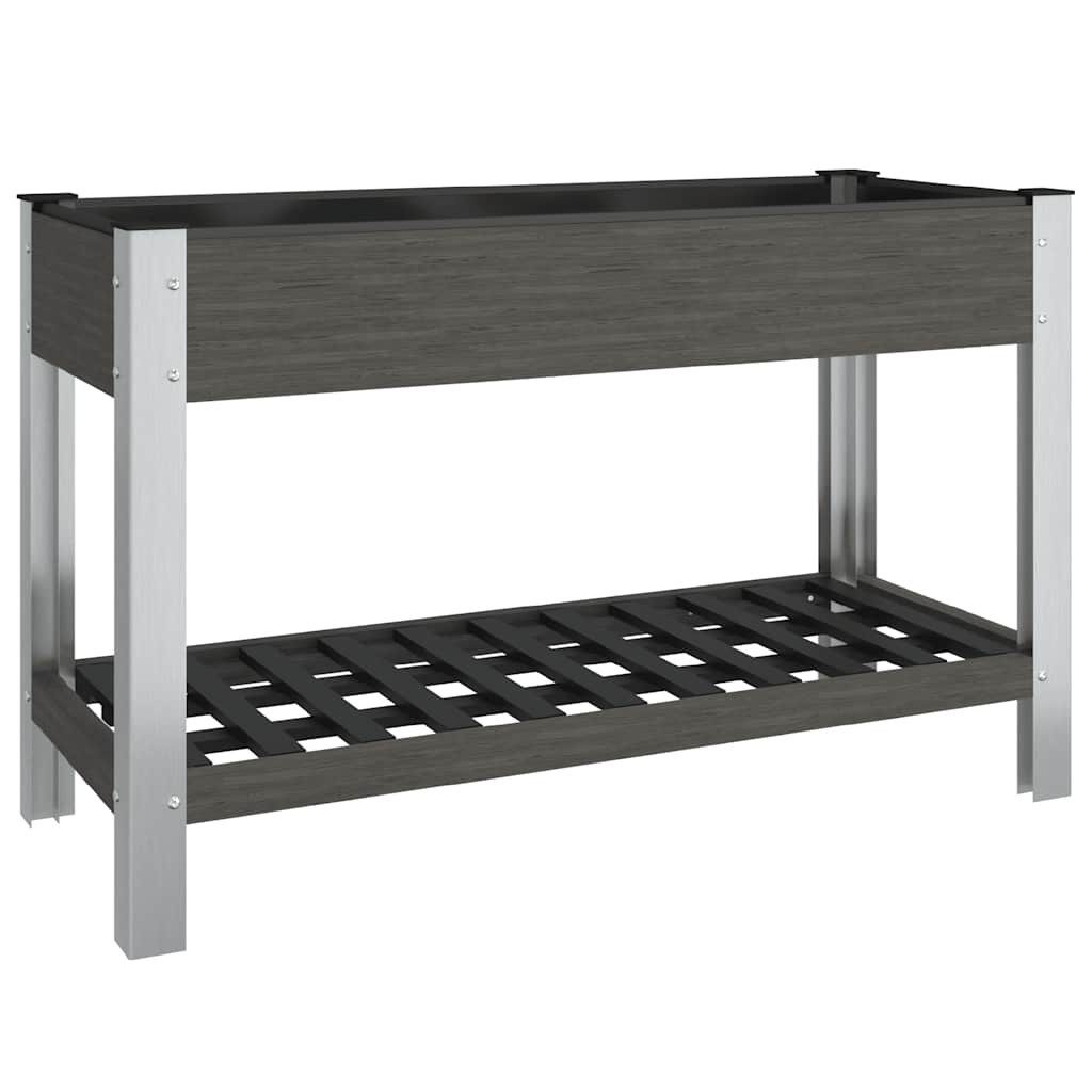 vidaXL Hochbeet Garten-Hochbeet mit Ablage Grau 120x50x75 cm WPC (1 St)