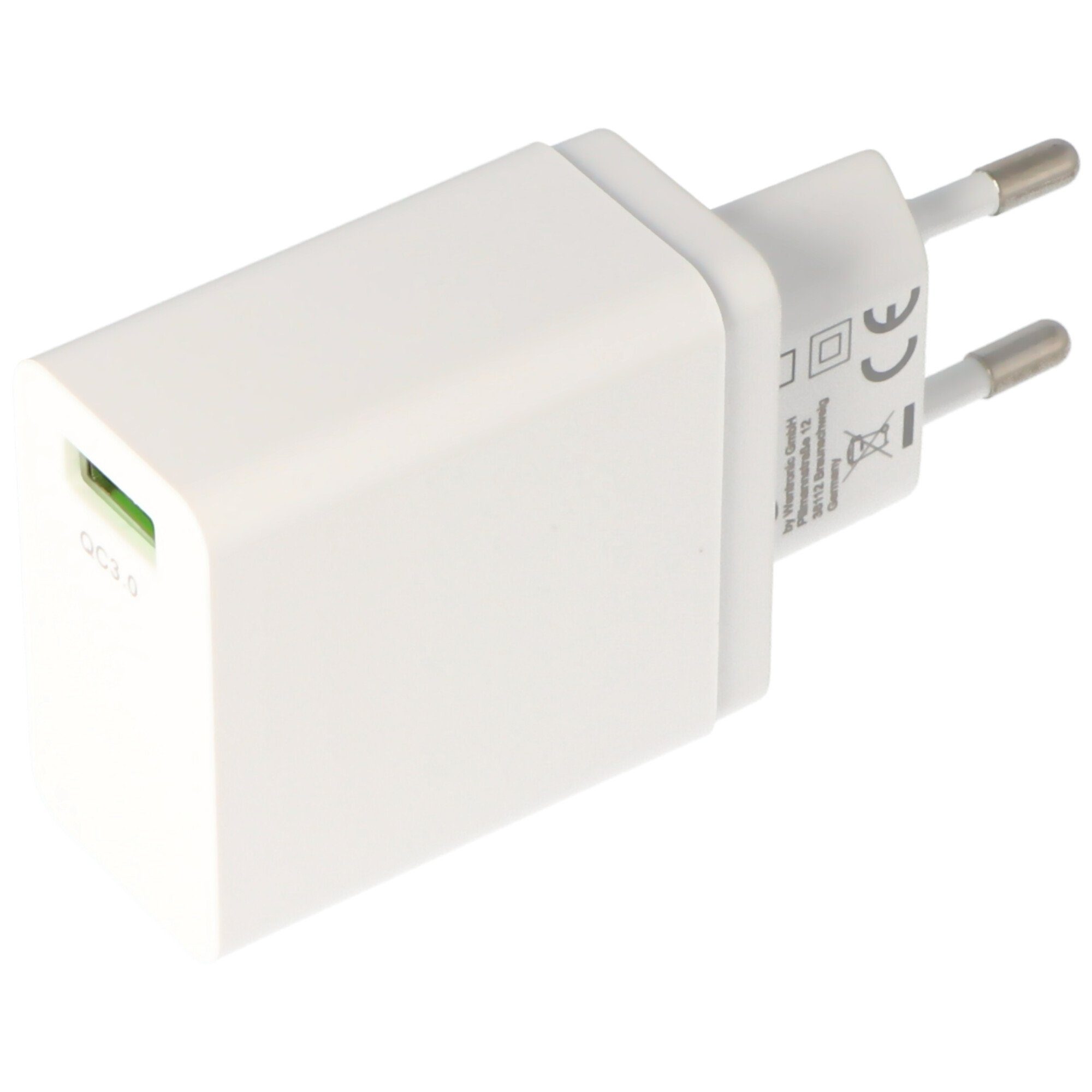 Goobay USB-Schnellladegerät QC3.0 18W, Quick Charge USB-Netzteil, weiß  Akku-Ladestation