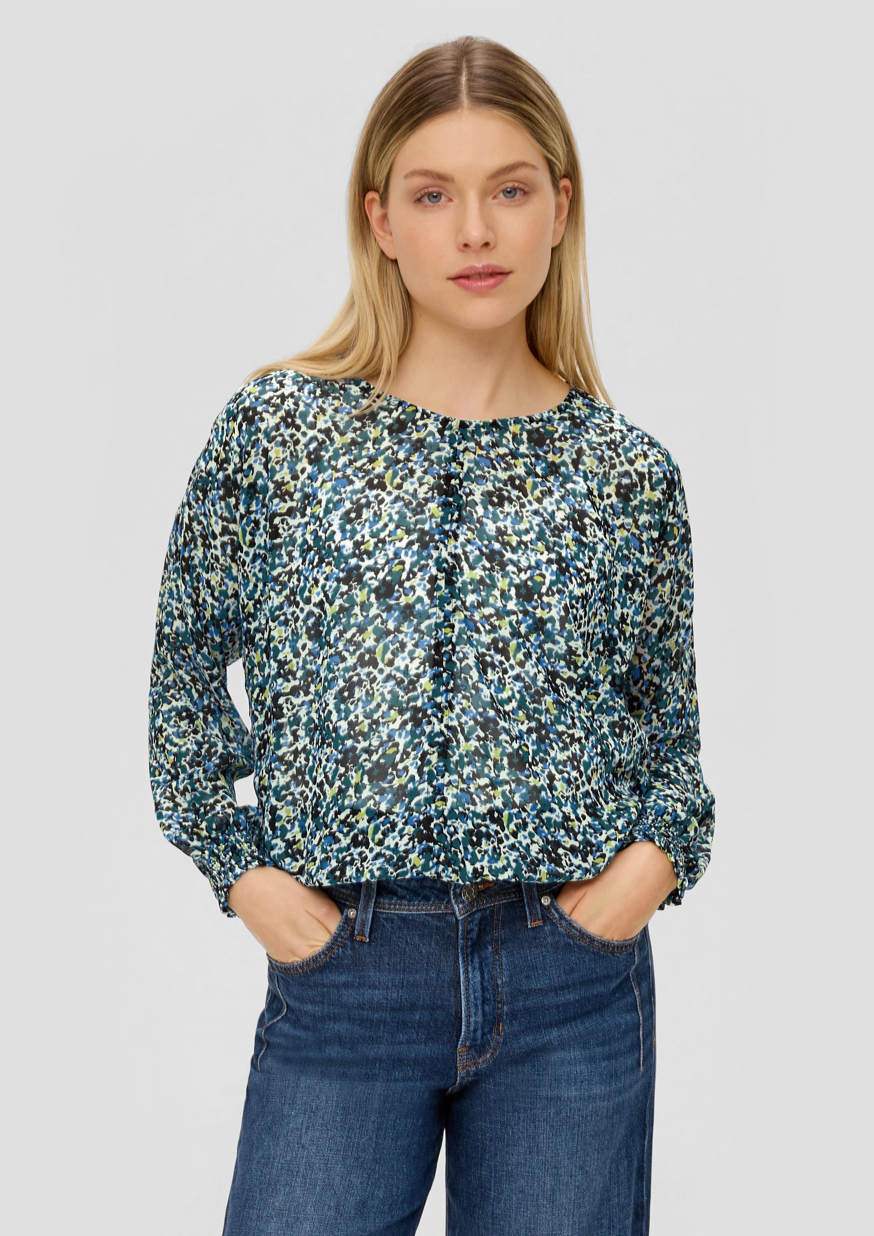 Langarmbluse Langarmbluse mit All-over-Print