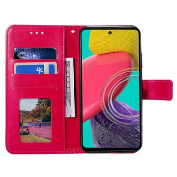 CoverKingz Handyhülle Hülle für Samsung Galaxy M53 5G Handyhülle Flip Case Cover Etui 17,01 cm (6,7 Zoll), Klapphülle Schutzhülle mit Kartenfach Schutztasche Motiv Mandala