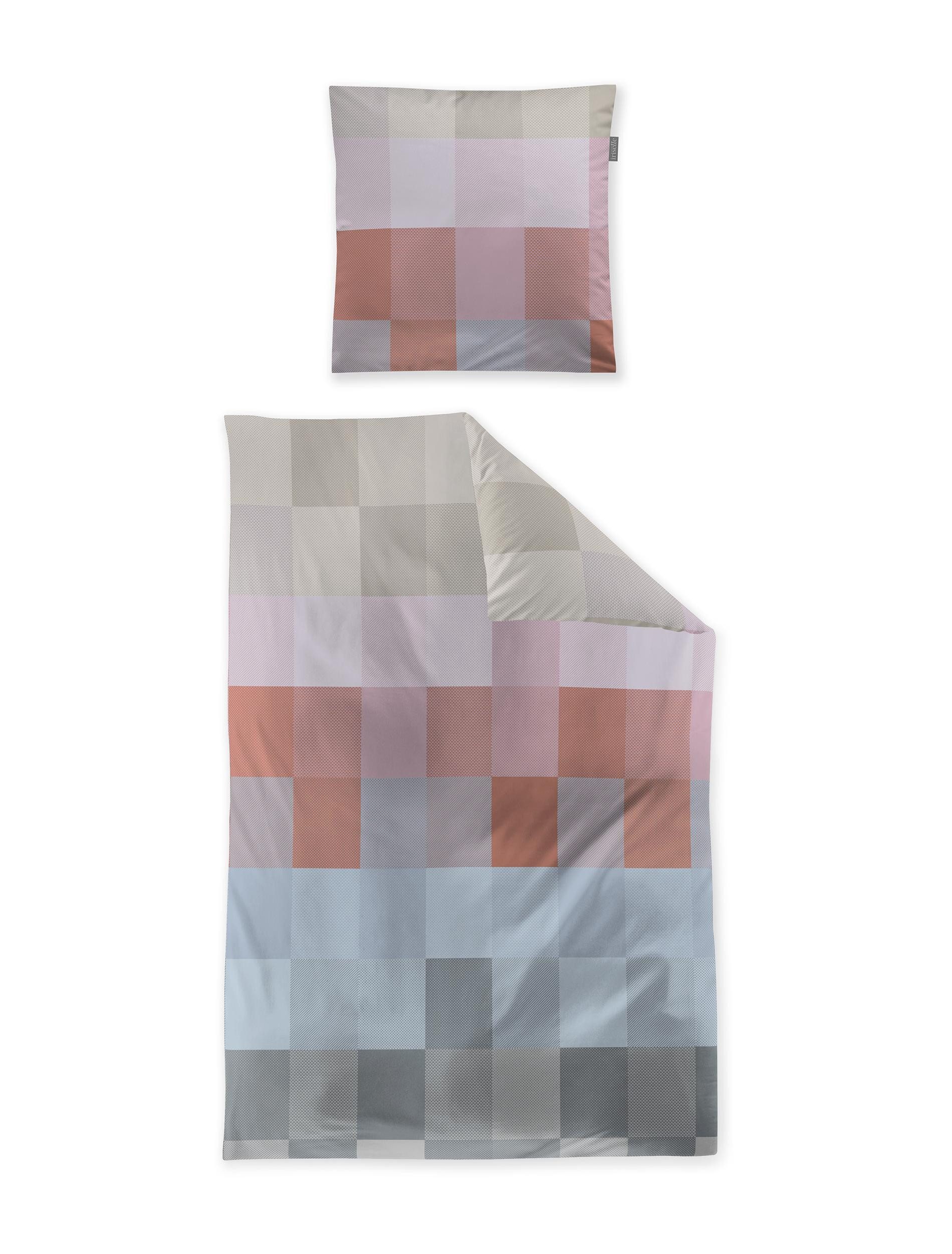 Irisette Bettwäsche Wave 8695, Mako-Satin, 2 teilig, anschmiegsam und atmungsaktiv, Ganzjahresqualität