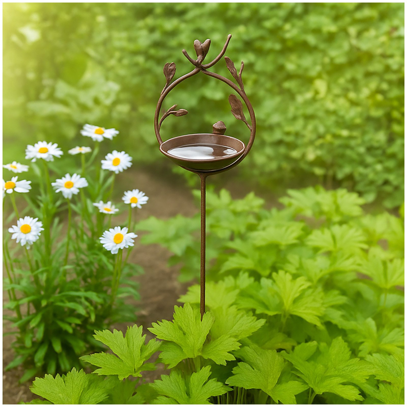 HTI-Living Vogeltränke Vogeltränke mit Stab Metall Höhe 123 cm, Gartensteck günstig online kaufen