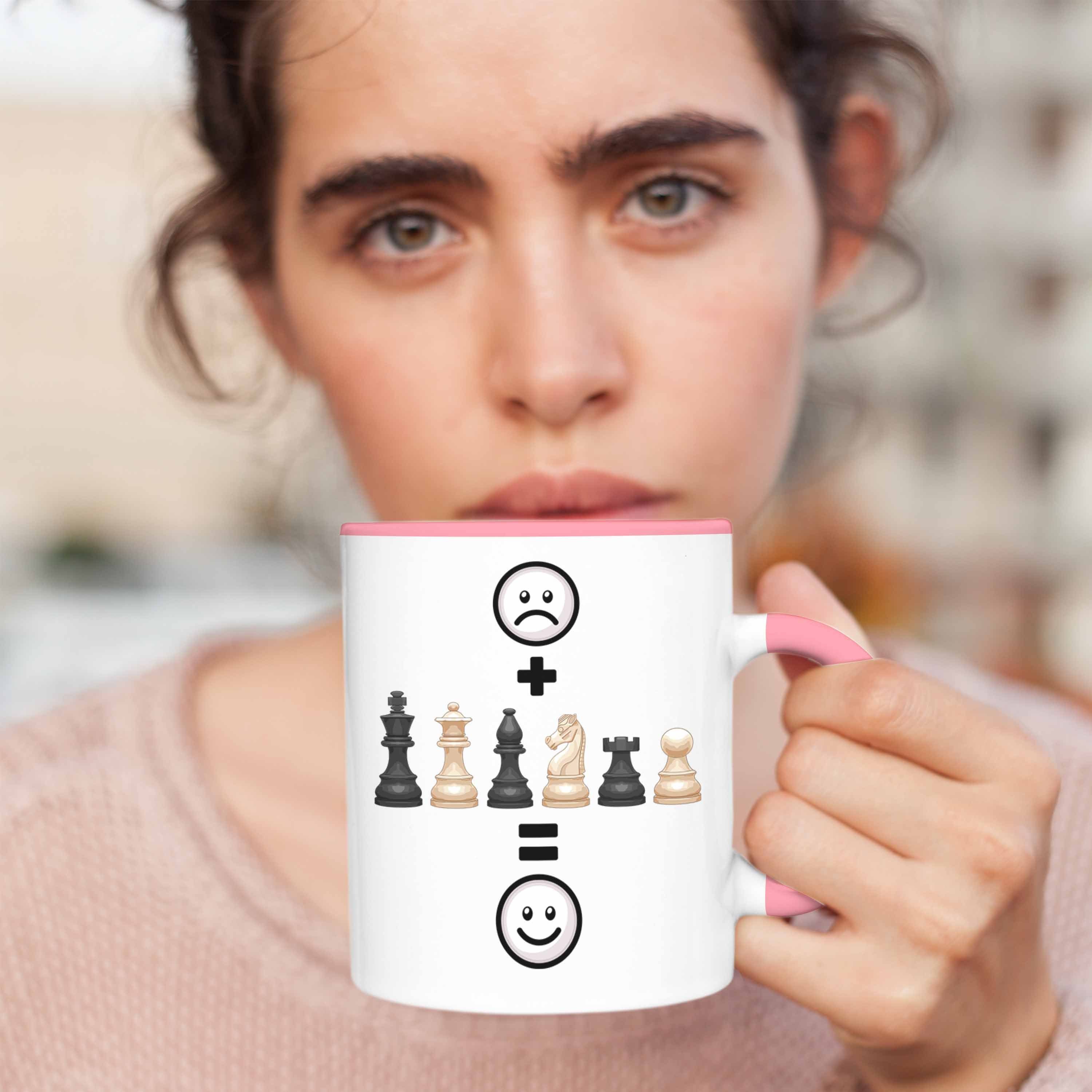 für Geschenkid Tasse Trendation Schach-Spieler Geburtstag Tasse Schach Lustige Rosa Geschenk