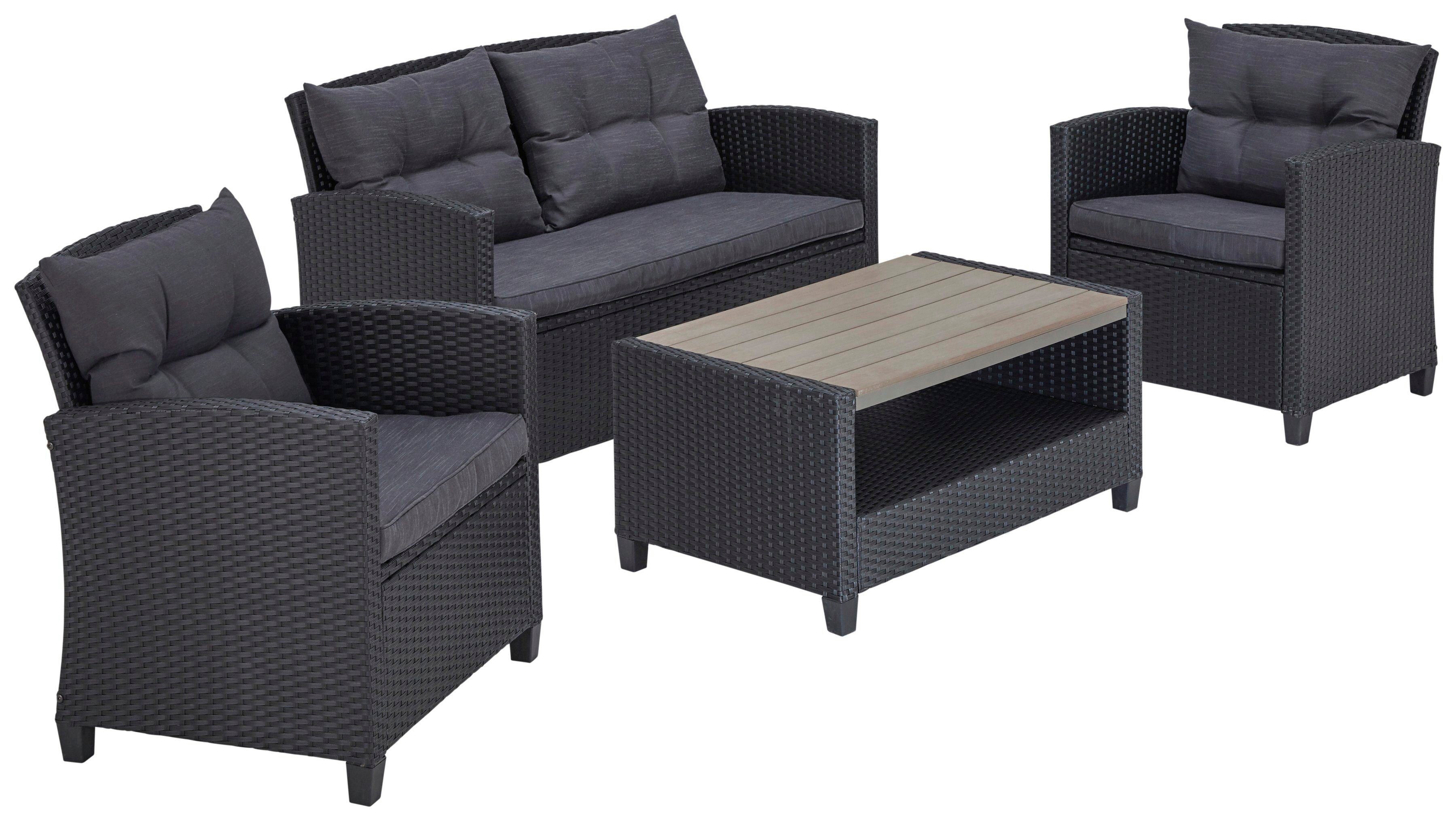 KONIFERA Gartenlounge-Set St. Tropez, (Set, 11-tlg., 1x2er Sofa, 2x Sessel, günstig online kaufen