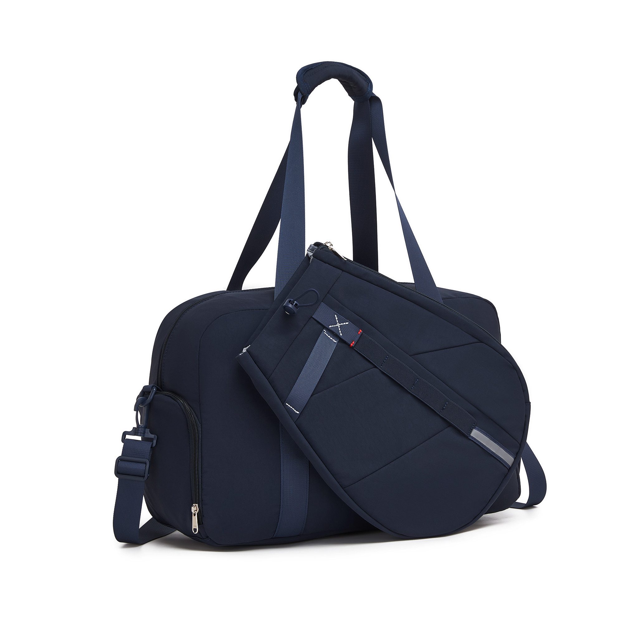 KONO Sporttasche 25L mit abnehmbarer Schlägerhülle, Wasserabweisende Taslan-Nylon