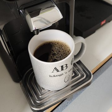 speecheese Tasse Ab 60 hängt´s abwärts Glitzer Kaffeebecher Besonders geeignet für zum