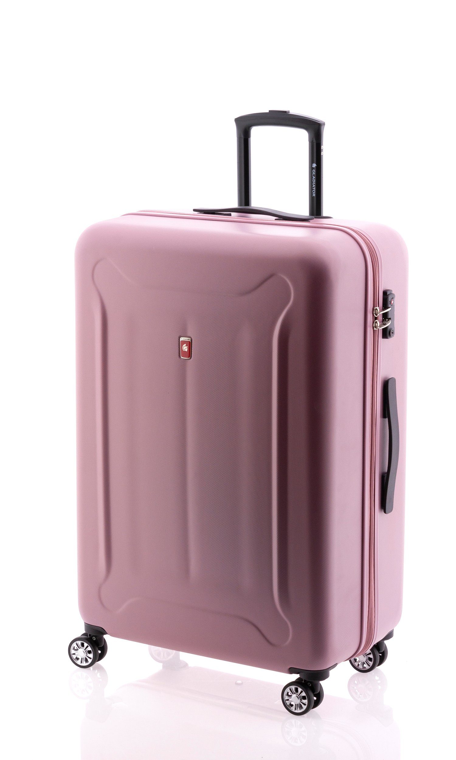 GLADIATOR Hartschalen-Trolley Koffer XL - 78 cm, 4 Doppel-Rollen, TSA-Schloss, div. Farben rosa