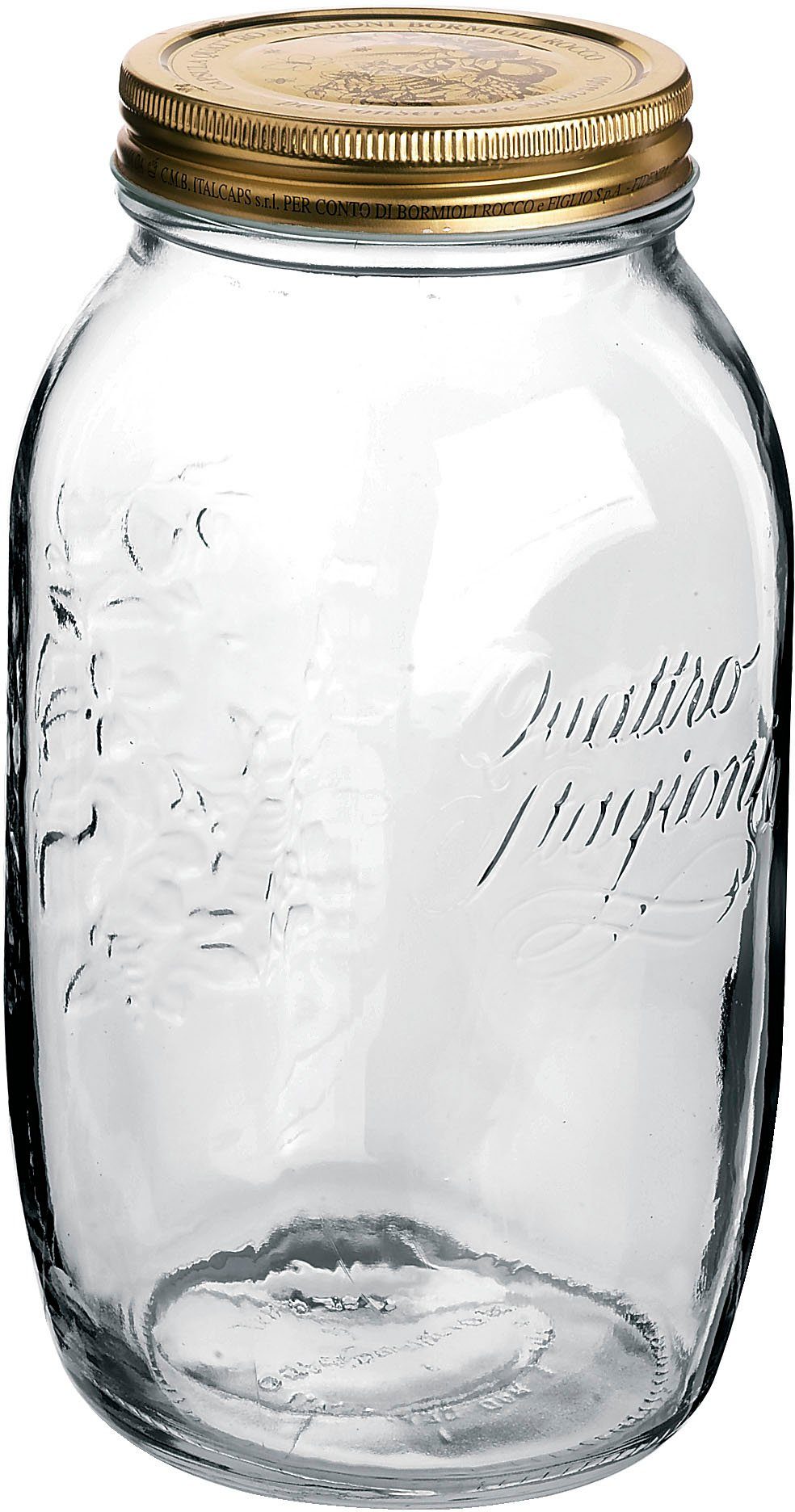 Bormioli Rocco Einmachglas Quattro Stagioni, Glas, (Set, 6-tlg., 6 Stück, 1,5l Fassungsvermögen), luftdicht verschließbar