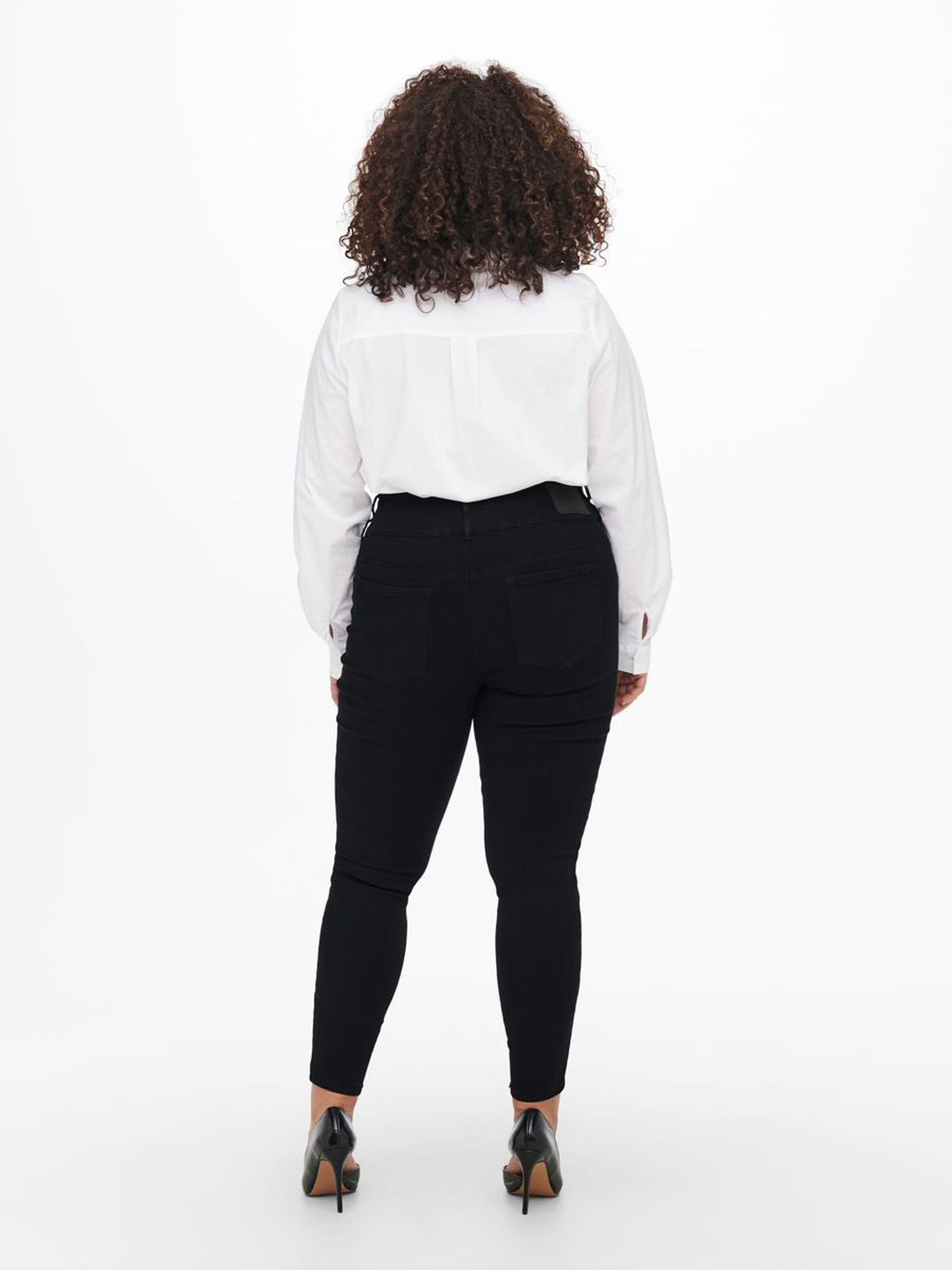 ONLY CARMAKOMA Skinny-fit-Jeans Skinny Stretch Jeans Curvy Plus Size Denim CARANNA Übergröße (1-tlg) CARANNA HW SK ANK JEANS BLACK