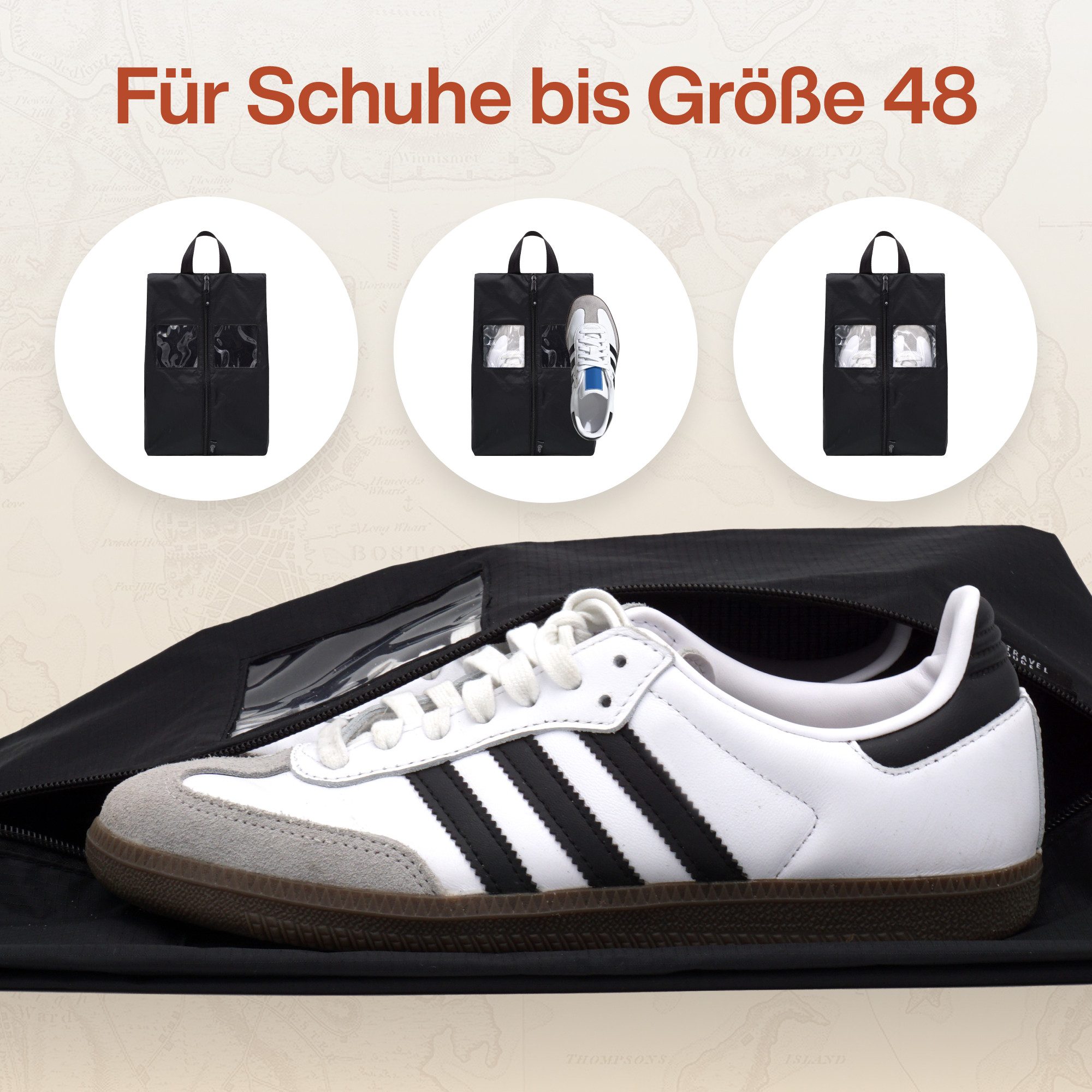 TRAVEL DUDE Kofferorganizer Schuhtaschen 2er Set (2er Set, 2er Set), Wasserabweisend