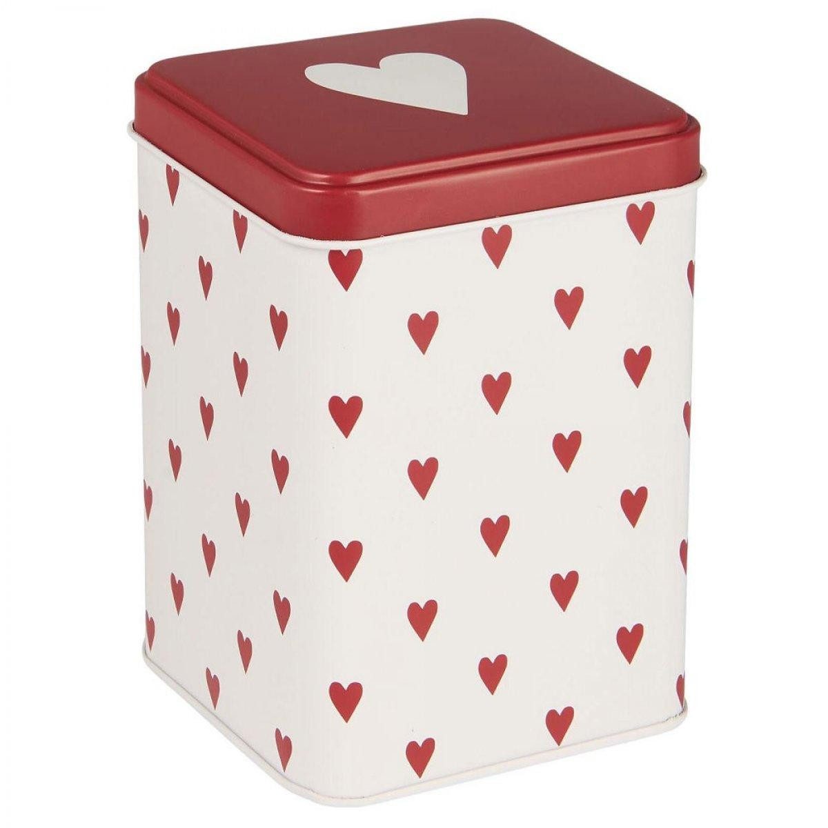 Ib Laursen Geschirr Ib Laursen Gebäckdose mit Herzen viereckig (8,7x12,5cm)