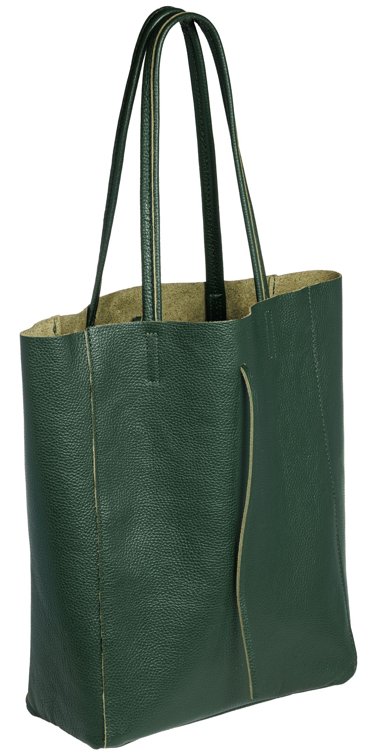 Caspar Schultertasche - Großer Damen Leder Shopper Tasche - CLASSIC LINE - günstig online kaufen