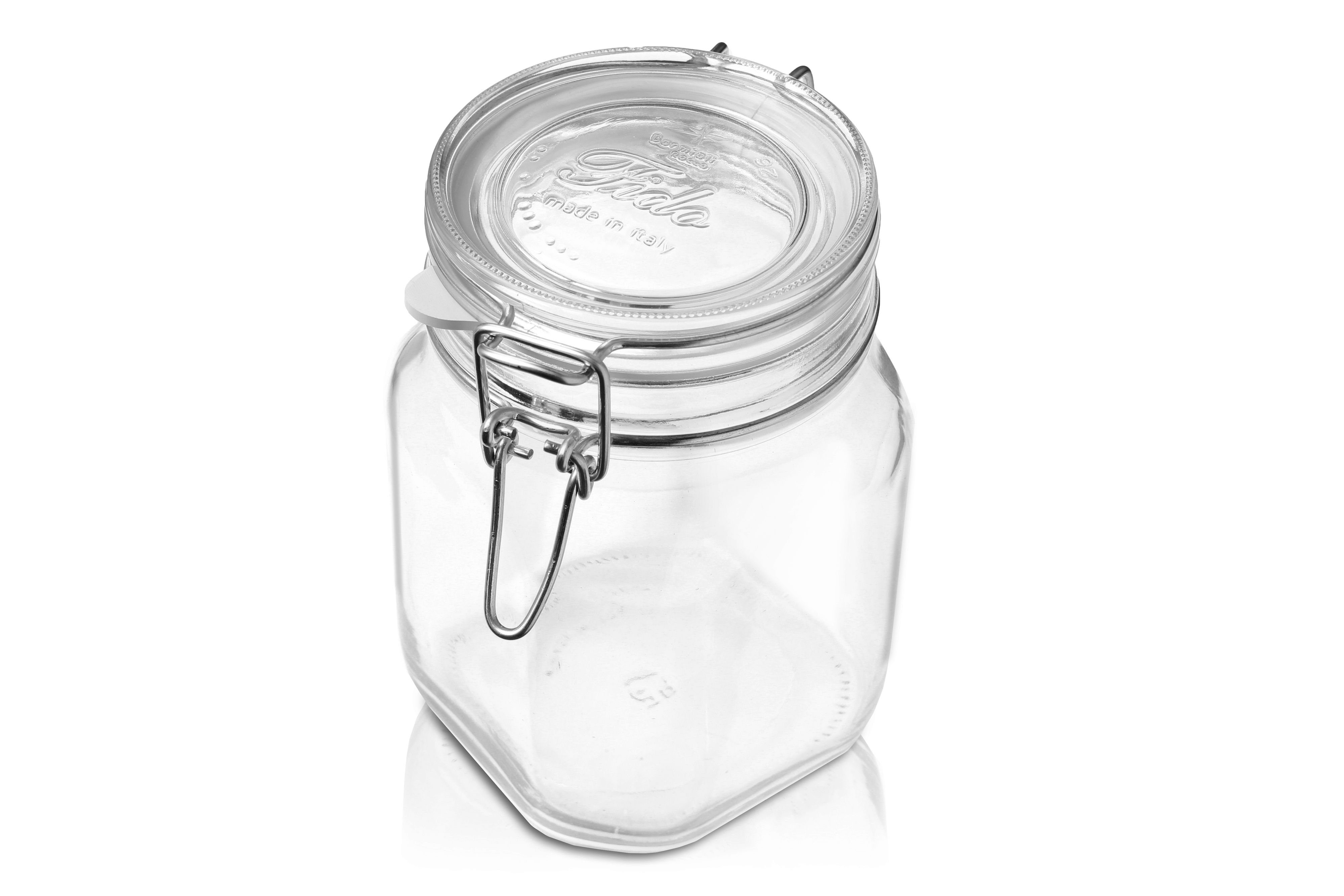 MamboCat Vorratsglas 6er Set Rezeptheft, Einmachglas Original 1,0L Glas Bügelverschluss incl Fido