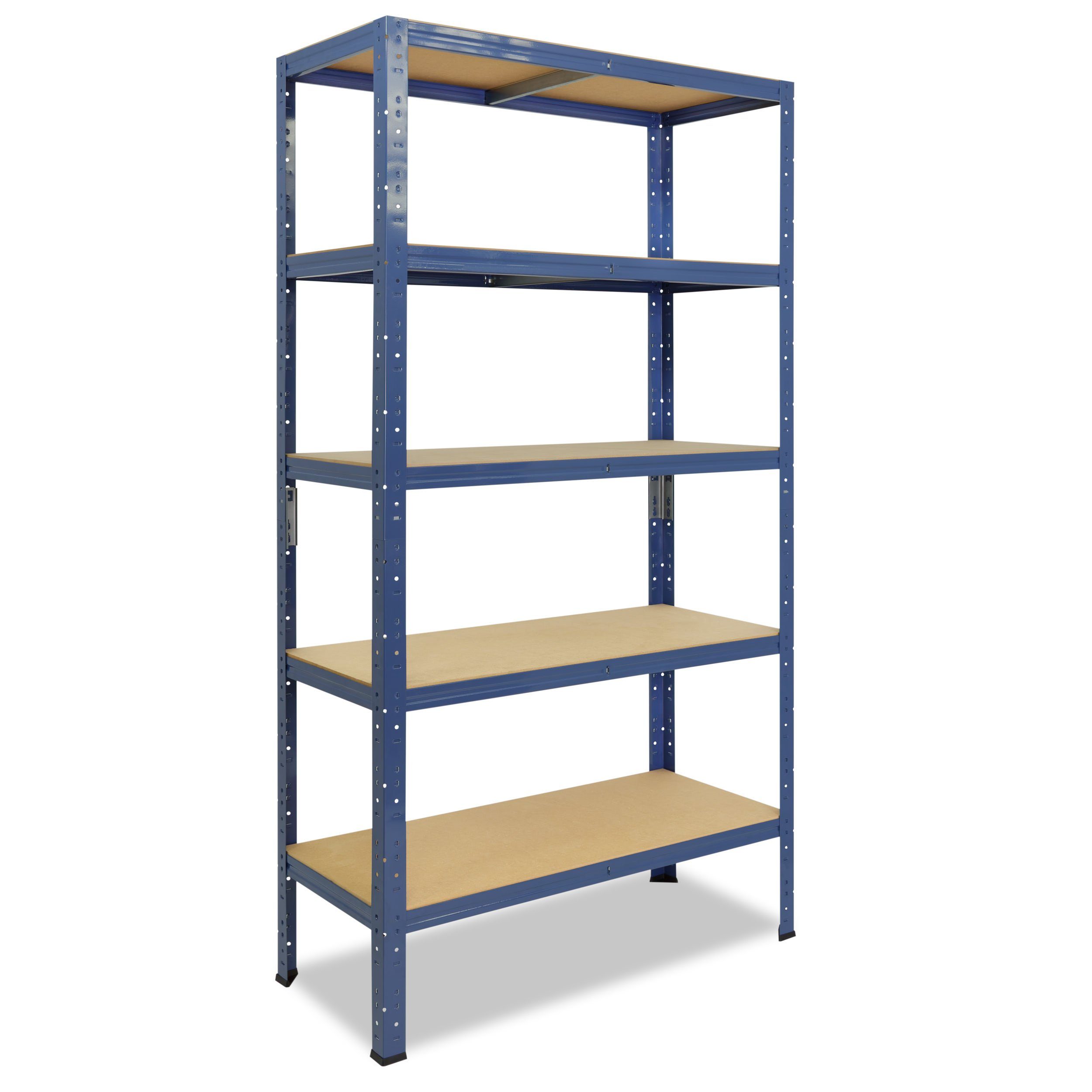 shelfplaza Schwerlastregal HOME, 180x75x45cm blau, Metallregal mit 5 Böden, als Kellerregal, Garagenregal, Werkstattregal oder Lagerregal, Steckregal Metall mit 175kg Tragkraft