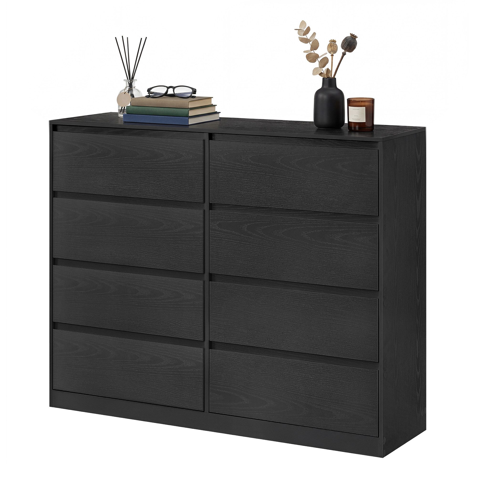 VASAGLE Kommode Kommodenschrank mit 6/8 Schubladen, 119,4 x 40 x 97,5 cm, für Schlafzimmer, Schubladenschrank