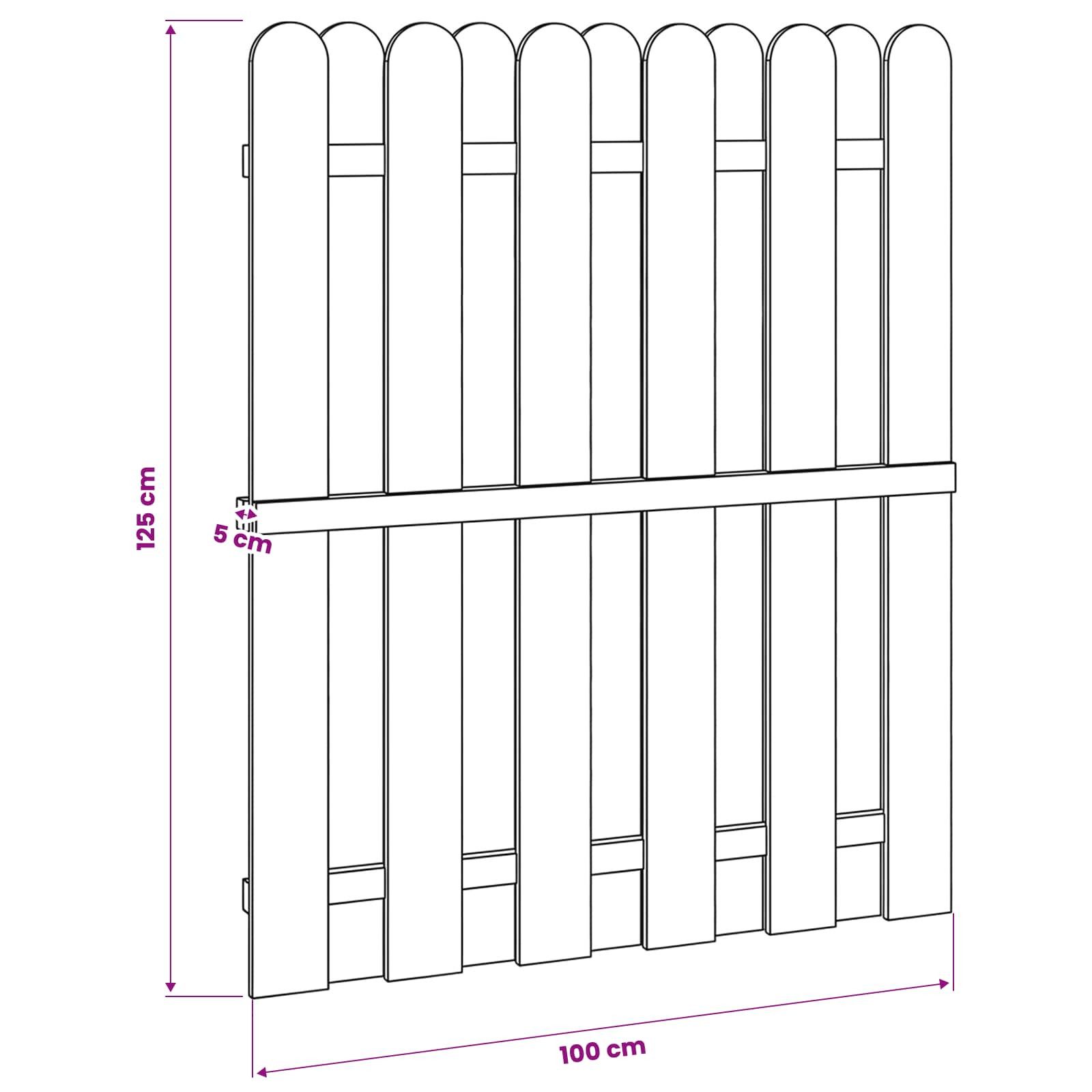 vidaXL Gartentor Gartentor 100 x 125 cm Massives Kiefernholz Grün – Bild 5 von 5