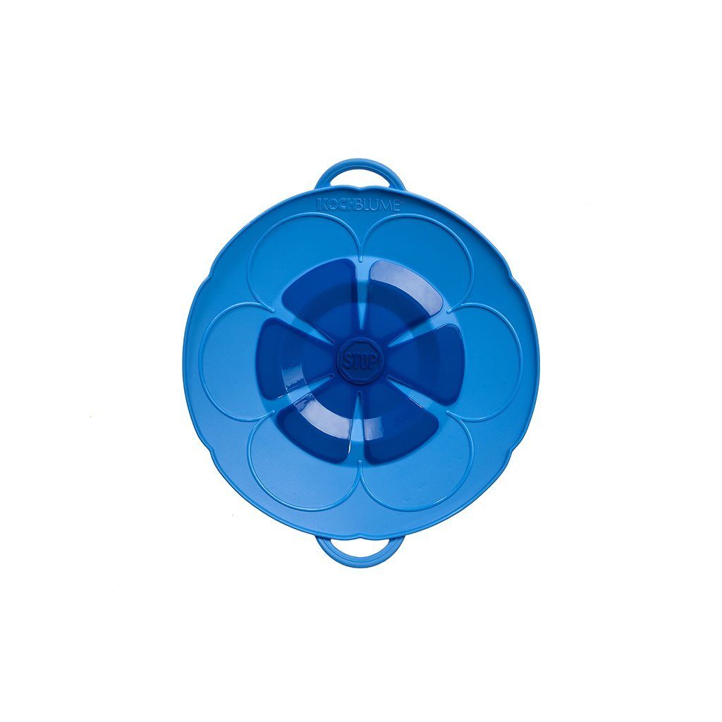 Kochblume Überkochschutz S (für Töpfe von Ø 14 bis 18 cm), Multifunktional hellblau