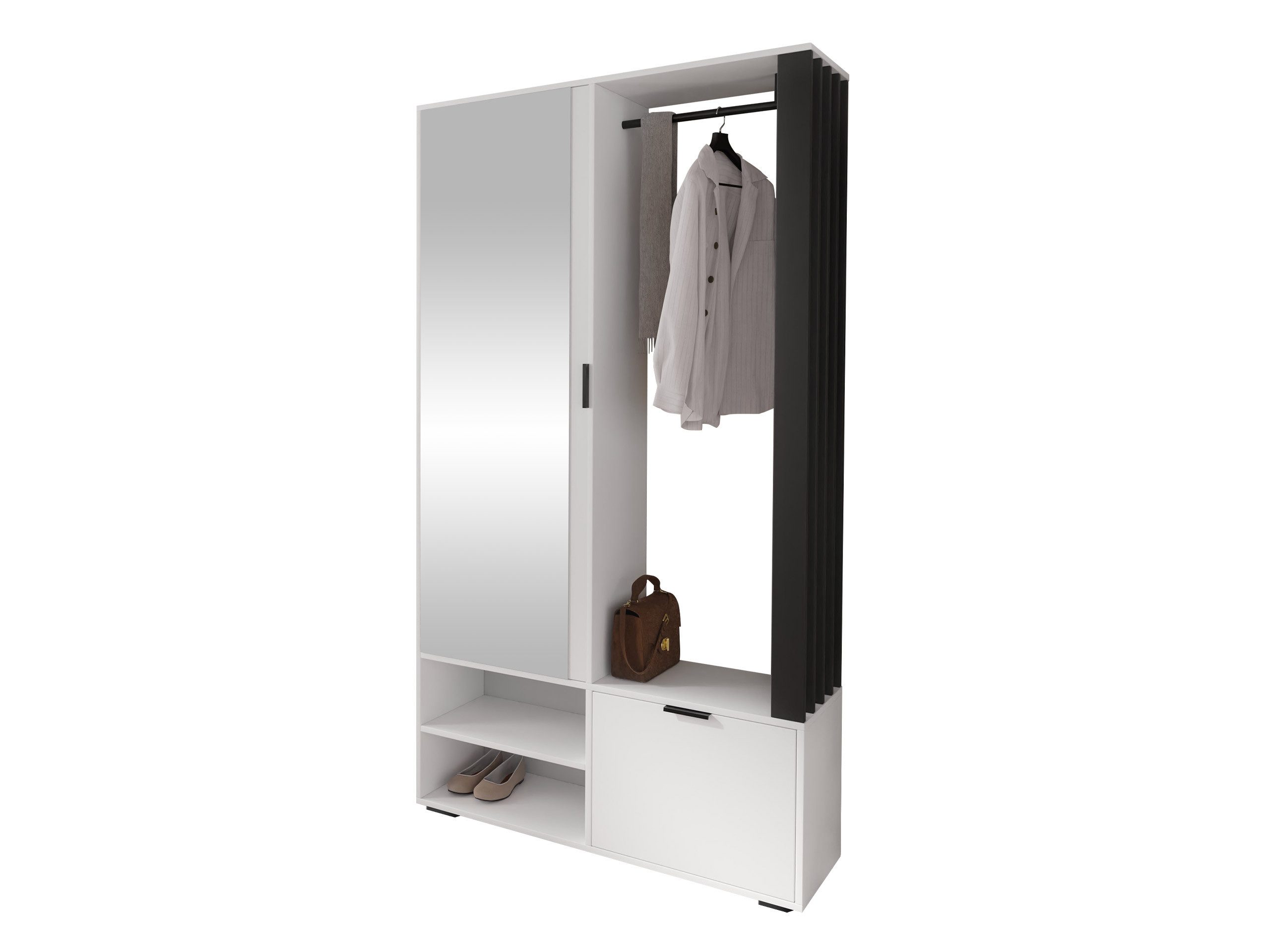 MIRJAN24 Garderoben-Set Milo, (mit Spiegel), mit Kleiderstange, Loft Stil, günstig online kaufen