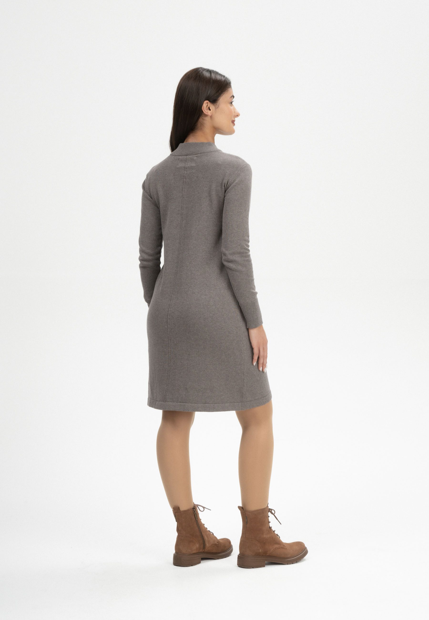 MELA Strickkleid Damen Basic Feinstrick Kleid günstig online kaufen