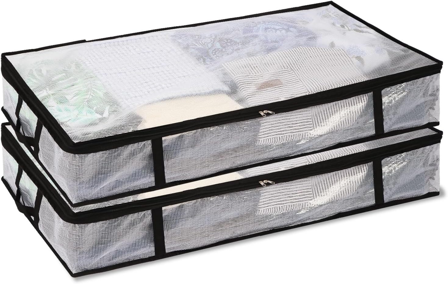 Youyijia Aufbewahrungstasche Unterbett-Aufbewahrungstaschen, 4er-Pack, 60 l