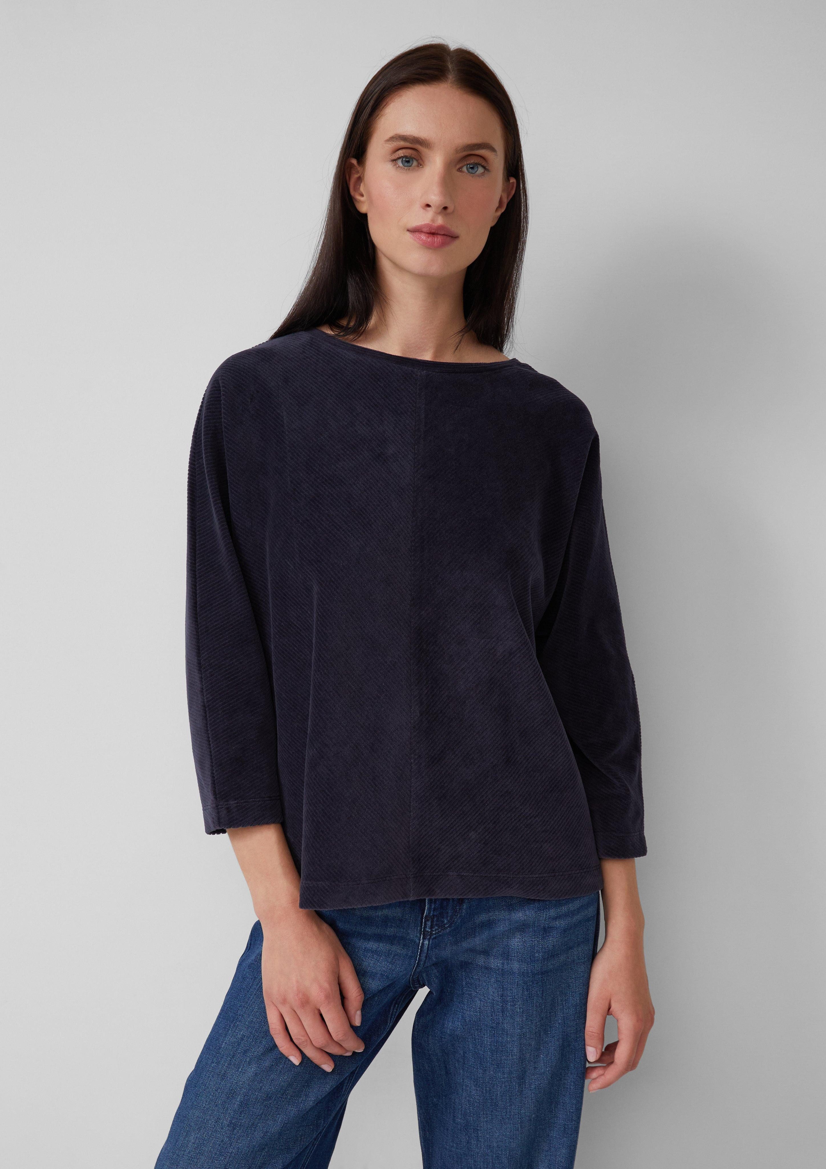 s.Oliver 3/4-Arm-Shirt Cord-Shirt mit Teilungsnaht und günstig online kaufen
