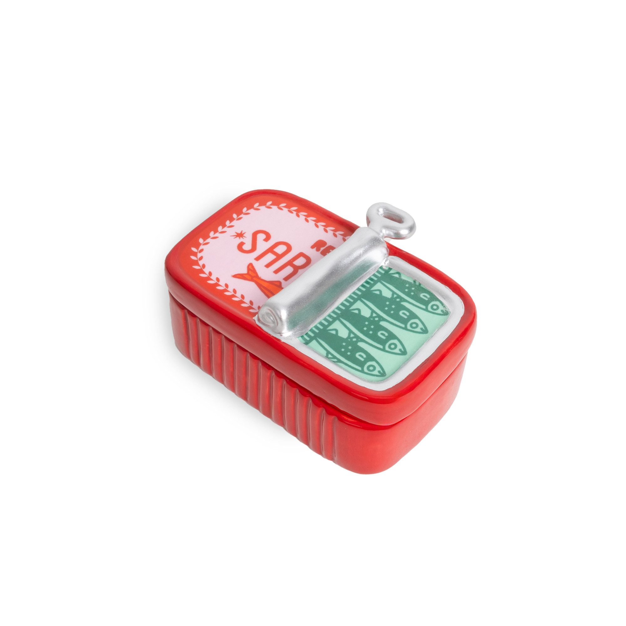 Helio Ferretti Schmuckkasten Sardinenbüchse (Keramik, 1 St., Form Fischkonserve), ca. 13,3 x 9,5 x 6,4 cm