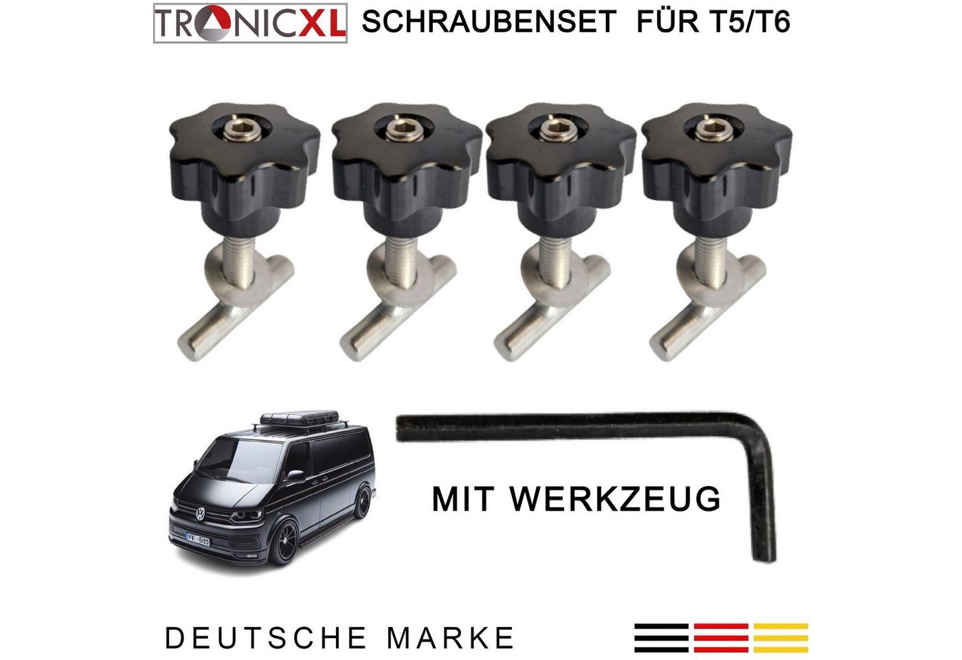 Thumbnail - TronicXL Ladekantenschutz 8x Befestigungsschrauben für VW BUS T5 T6 Zubehör Multiflexboard Bulli, Zubehör für VW T5, VW ...