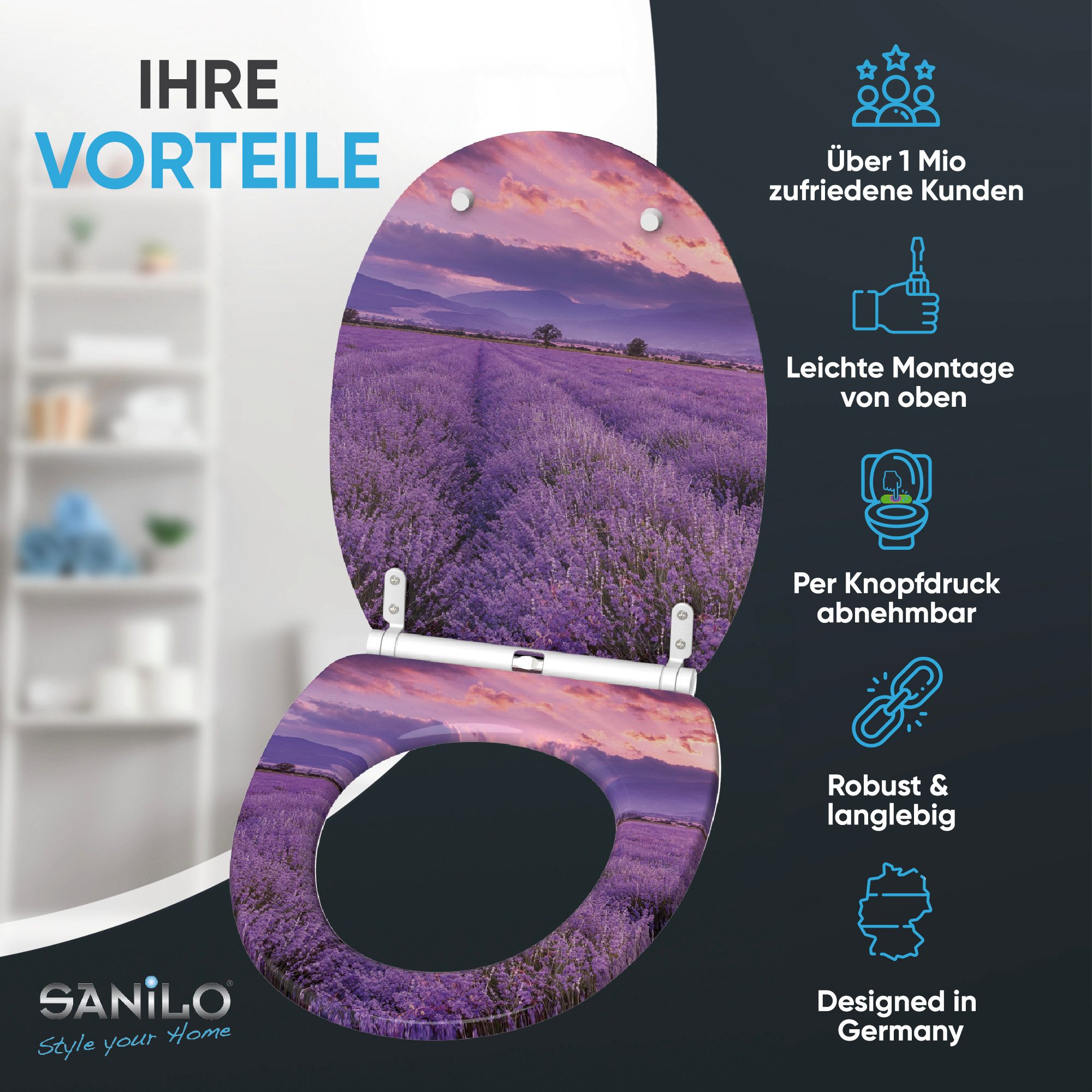 Sanilo WC-Sitz mit Absenkautomatik & Top Fix in vielen Designs, hochwertig, günstig online kaufen