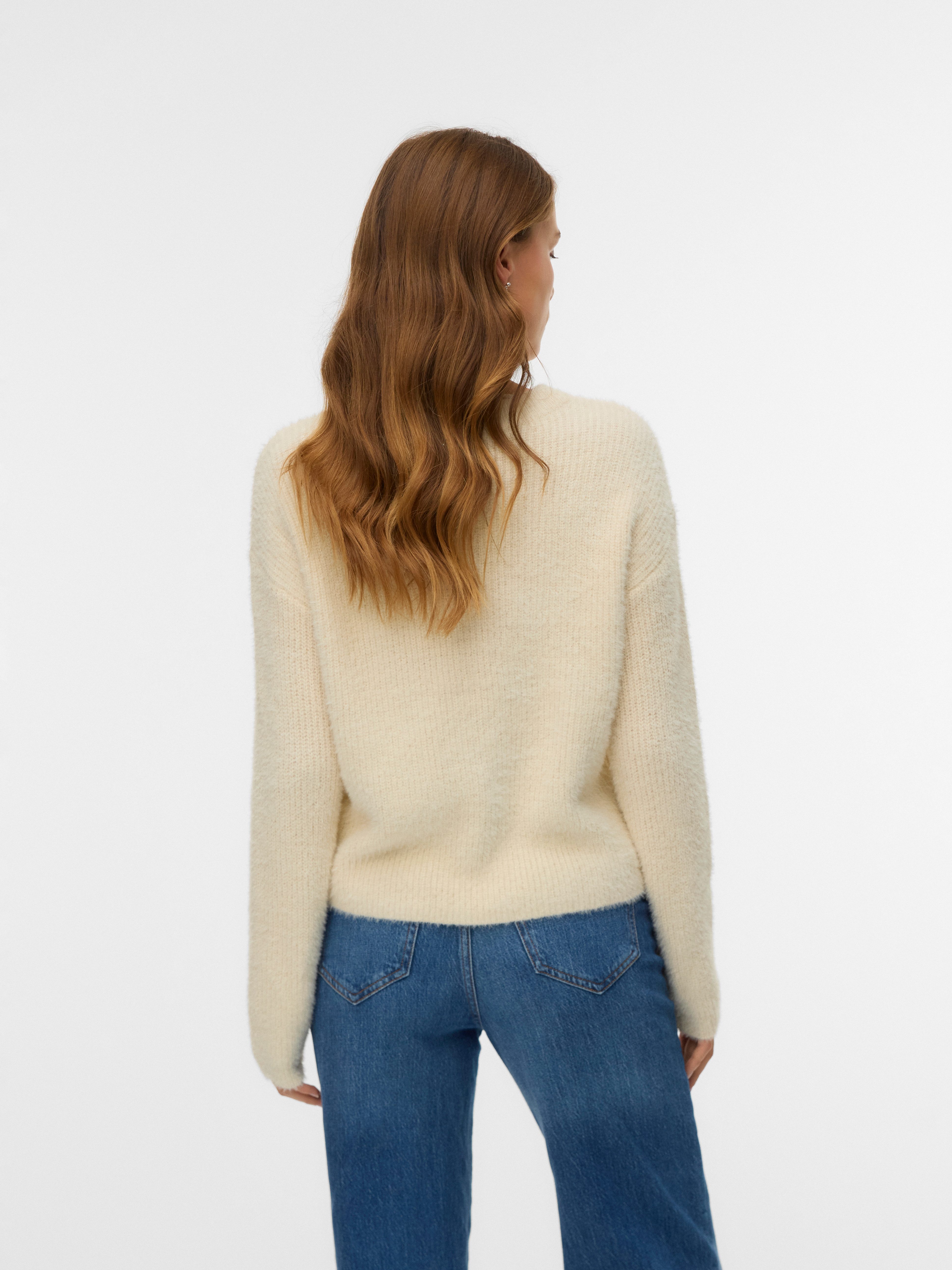 Vero Moda Strickpullover VMPUFF LS O-NECK PULLOVER BOO günstig online kaufen