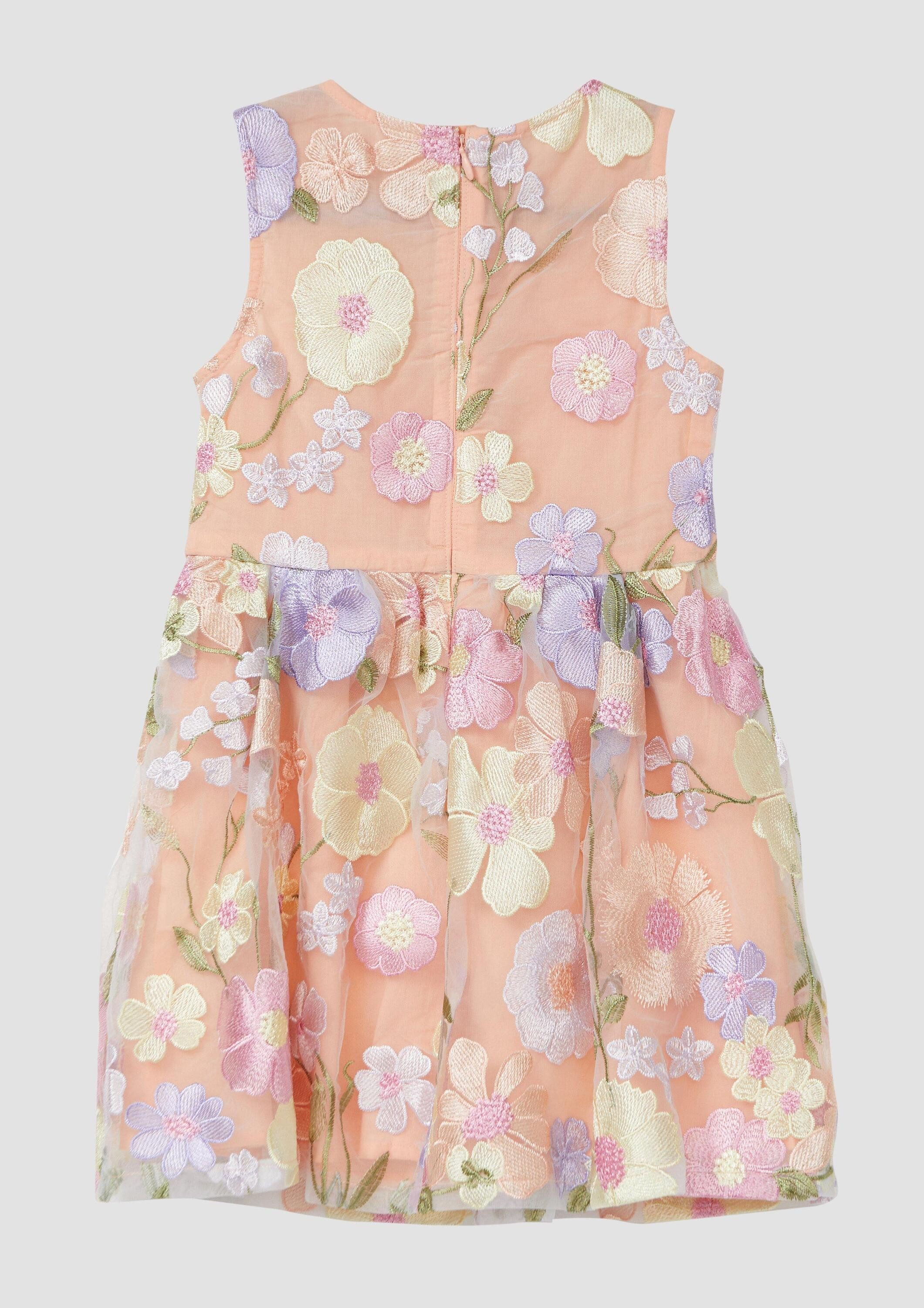 s.Oliver Minikleid Kleid Kurzes Kleid mit besticktem Tüll