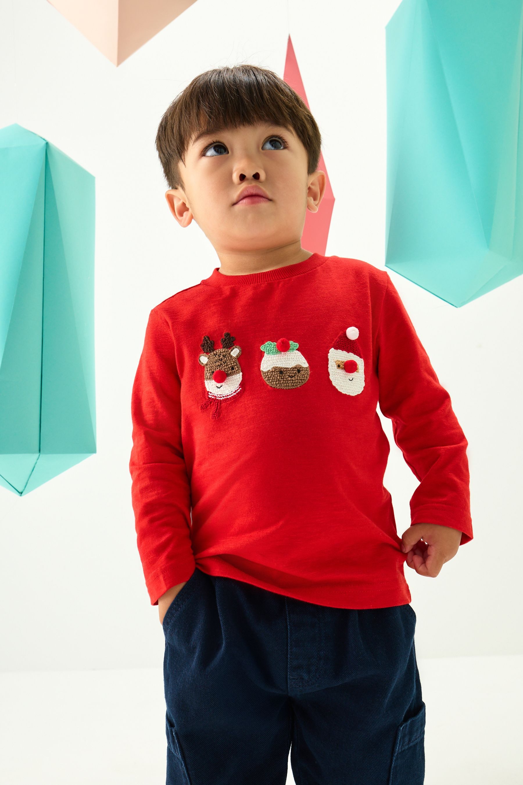 Langarmshirt Weihnachtliches, langärmeliges T-Shirt