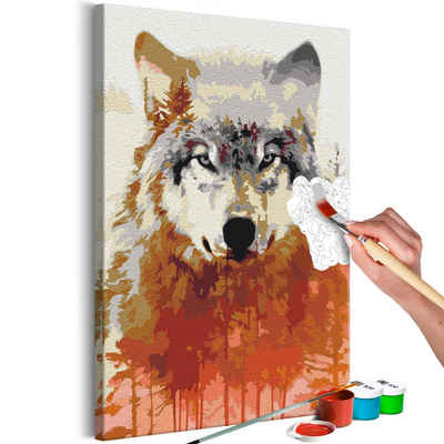 Artgeist Malen nach Zahlen Wolf and Forest
