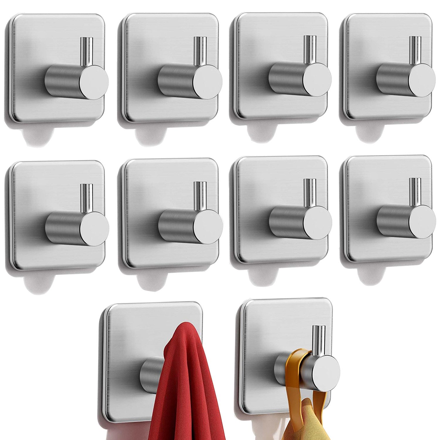 Refined Living Handtuchhaken Handtuchhalter ohne Bohren 10er Set Handtuchha günstig online kaufen