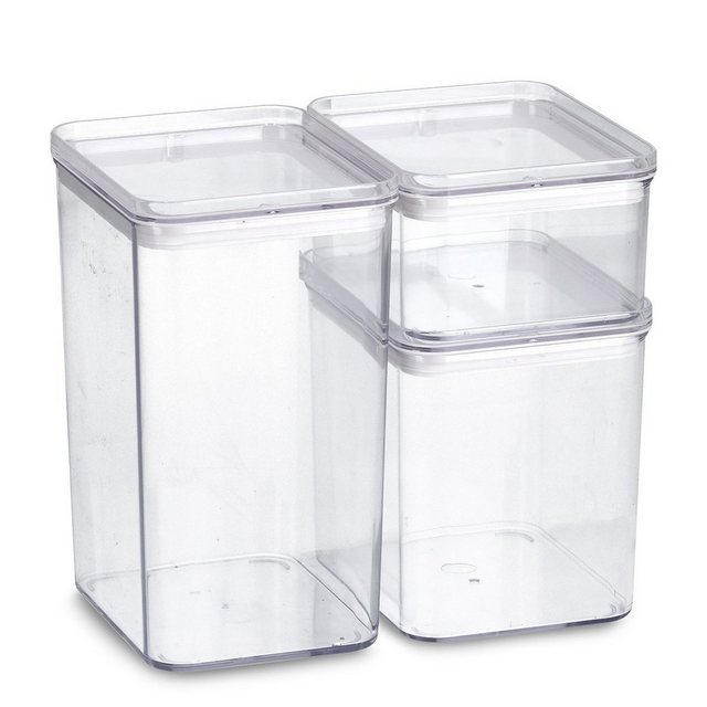Zeller Present Aufbewahrungskorb „Vorratsdosen-Set“, 3-tlg., Kunststoff, transparent