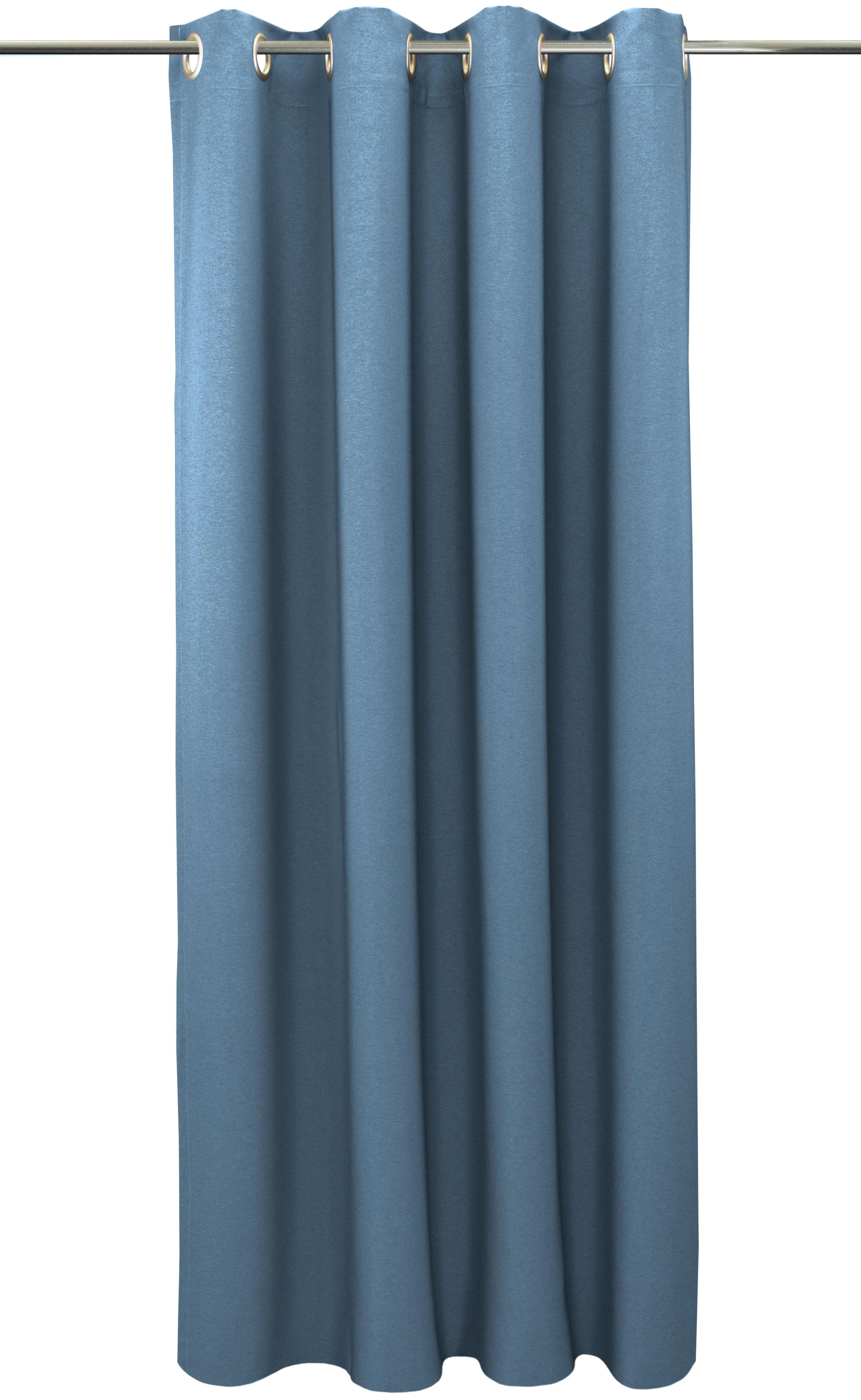 St), blau VHG, blickdicht Ösen (2 Vorhang Una,