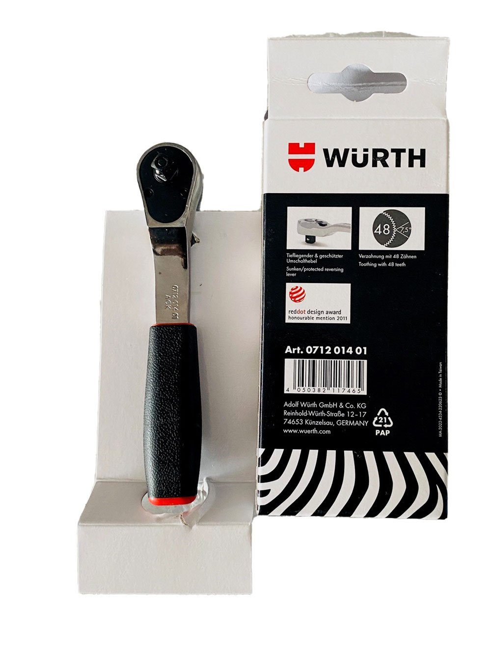 Würth Umschaltknarre Würth 1/4 Zoll Hebelumschaltknarre;Bitknarre; Ratsche; Rechts- & Links (1 St)