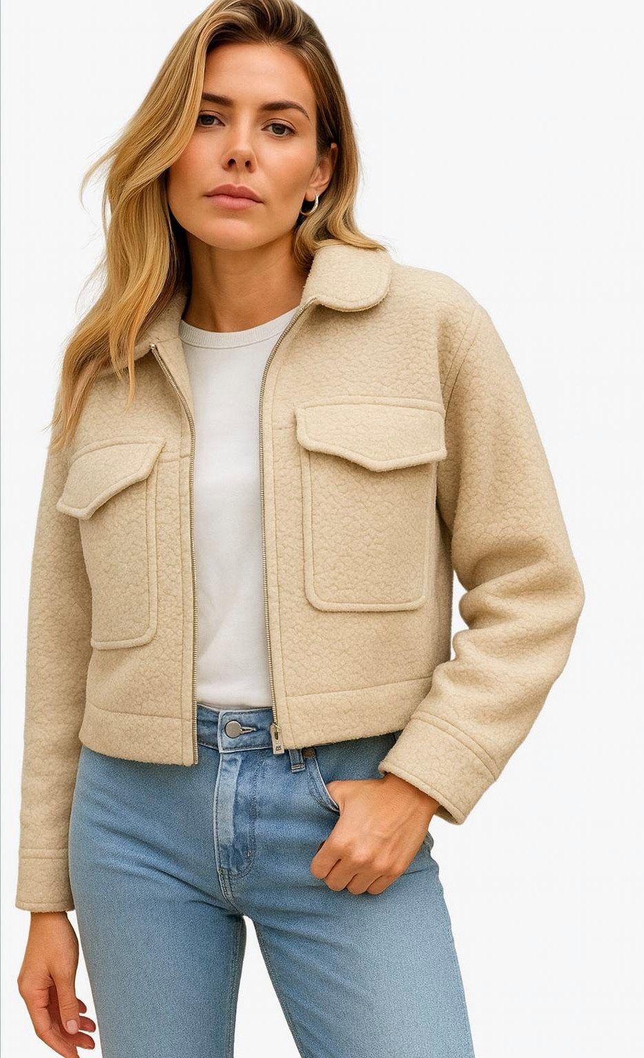 Worldclassca Fellimitatjacke Worldclassca Bomberjacke Zip Trench Teddy Jack günstig online kaufen