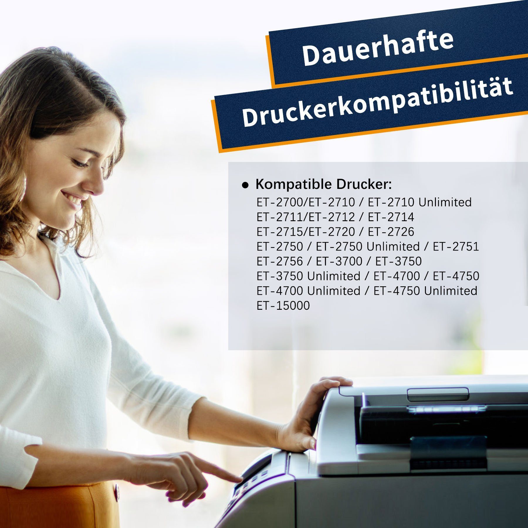 ColorKing 4er Refill für EPSON 104 102 Ecotank Nachfülltinte (für epson, ET-2820 ET-2821 ET-2825 ET-2826, x, ET-2700 ET-2710 (x) – Bild 3 von 5