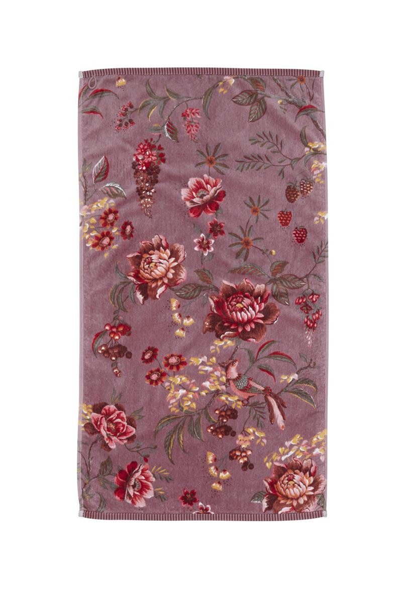 PiP Studio Handtuch Secret Garden Handtuch mauve 55x100cm (1 Stück), Baumwolle (278604)
